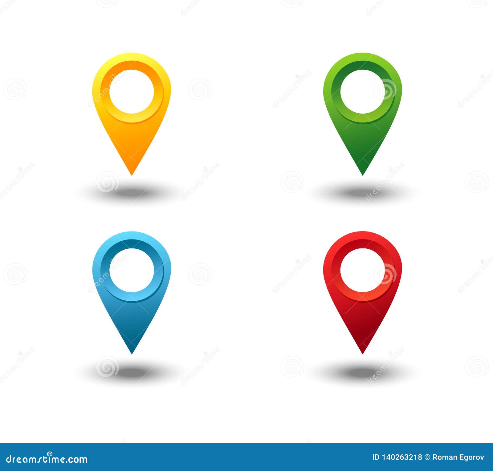 marker 3d. map pointer pin  set  on white background. web location point, pointer 3d arrow mark