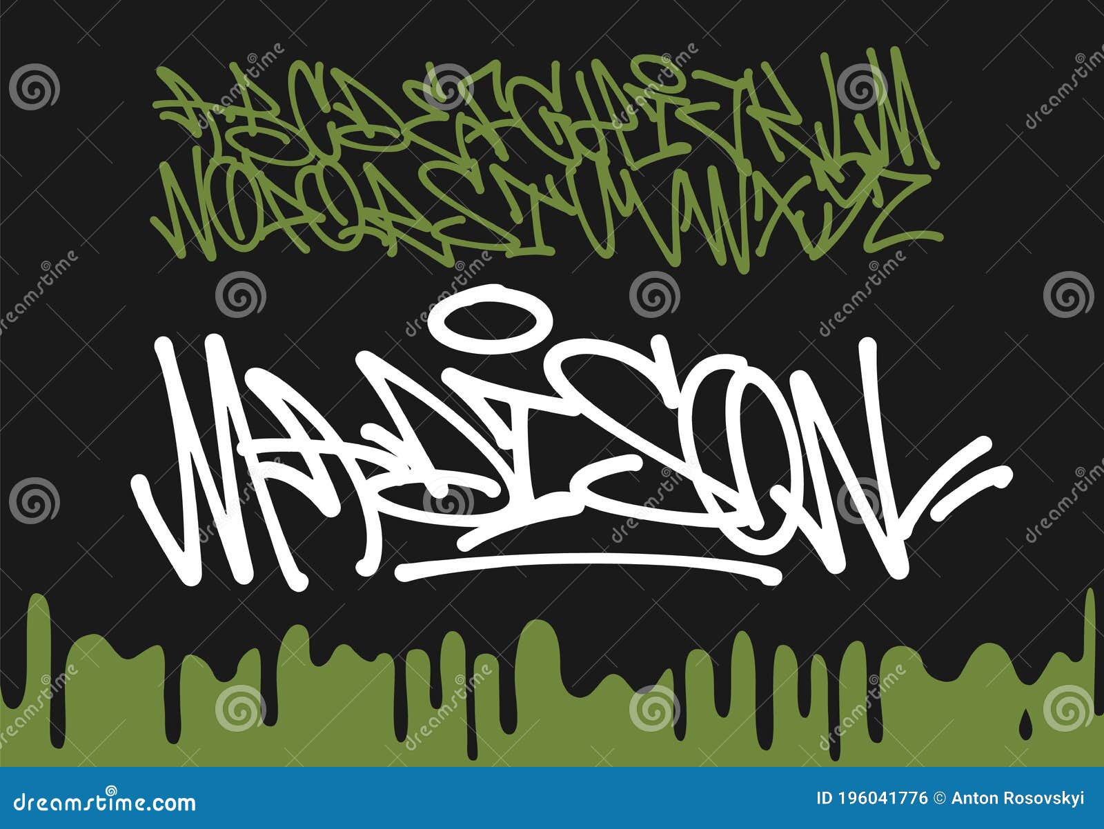 Marker Graffiti Font tipografia scritta a mano illustrazione vettoriale -  Vettoriale Stock di ©rosdesign 244089868