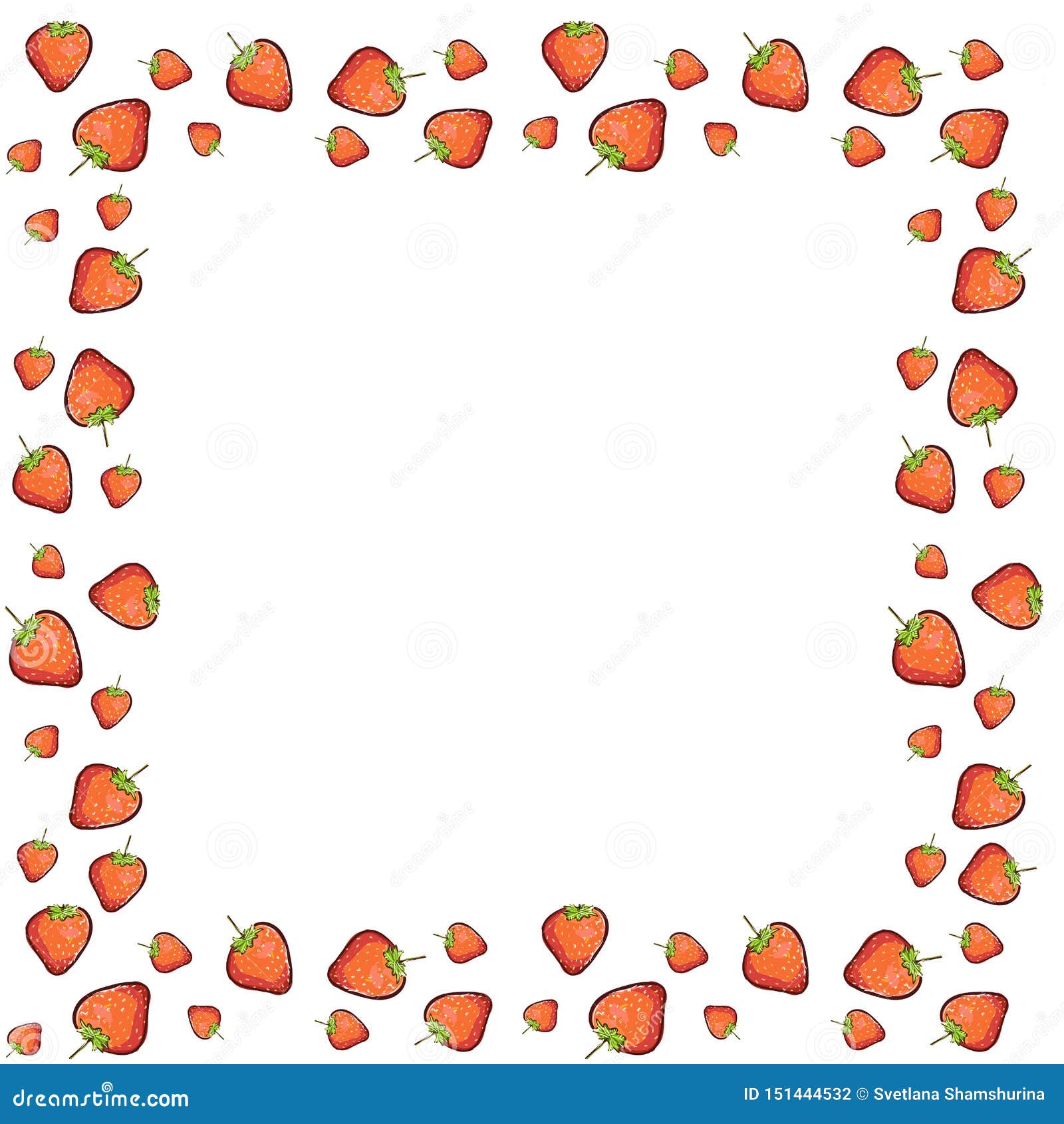 marker hand drawn  eco food organic cafe menu . frame with natural fresh berries   with strawberry,