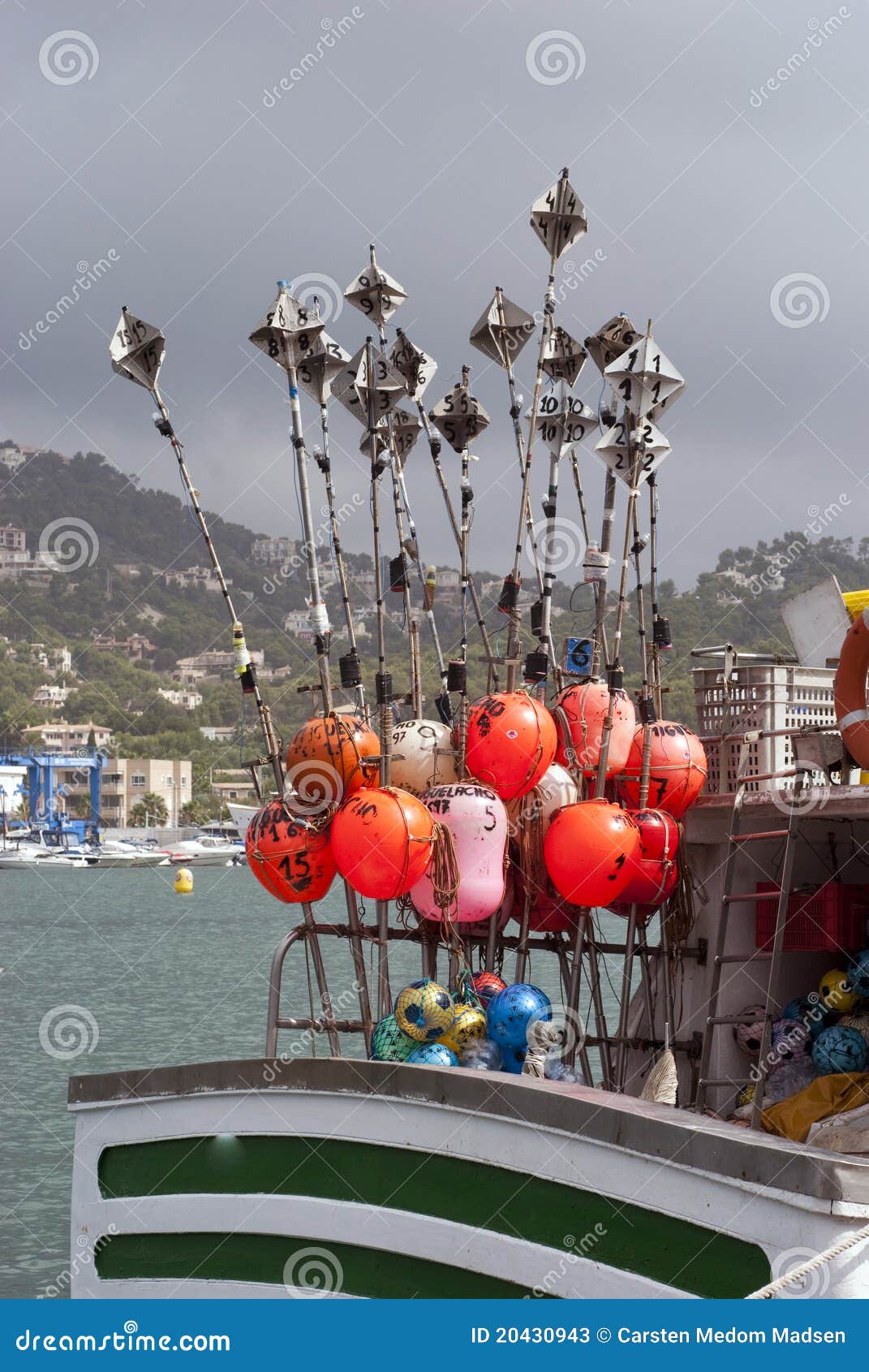 Markers for tuna fishing stock image. Image of mediterranean 20430943