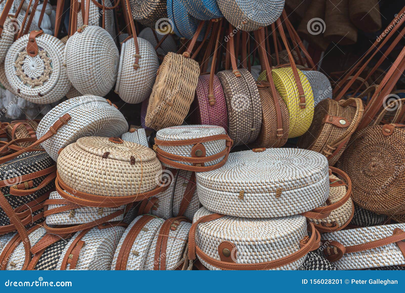 Balinese Handmade Rattan Eco Bags In A Local Souvenir Market In Bali,  Indonesia Stock Photo, Picture and Royalty Free Image. Image 117598284.