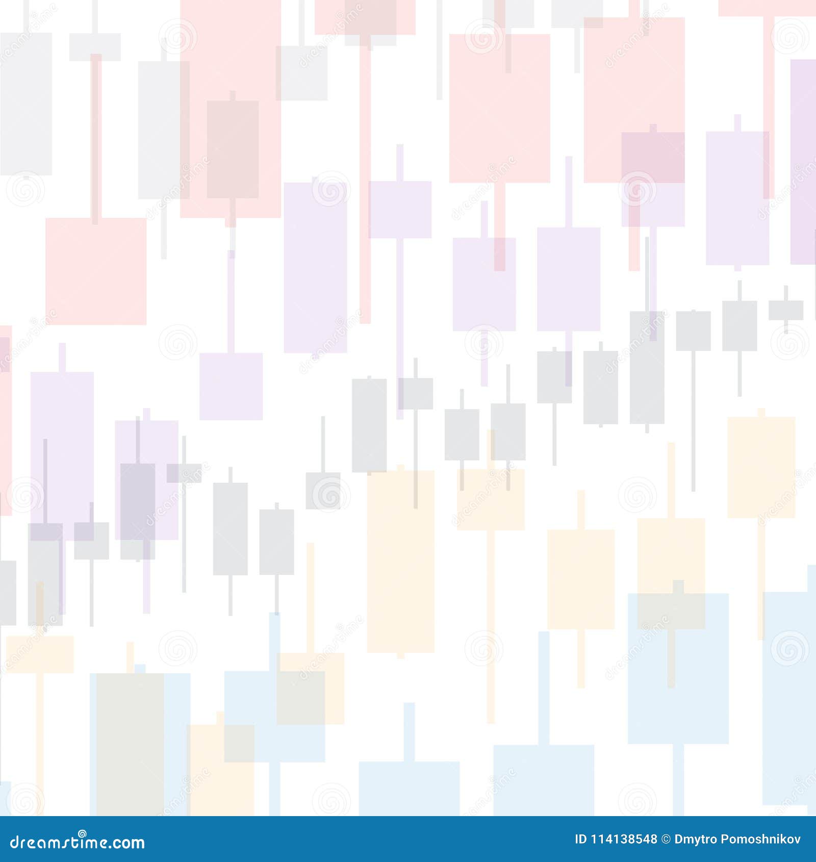 Market Chart Background On White 3d Illustration For Option Forex - 