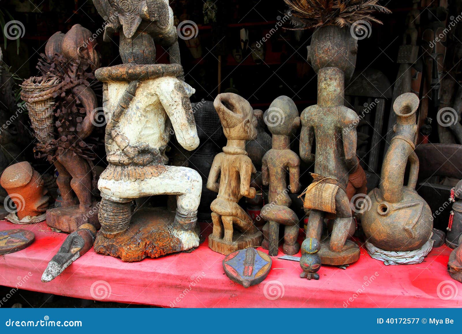 market of handicrafts, douala, cameroun