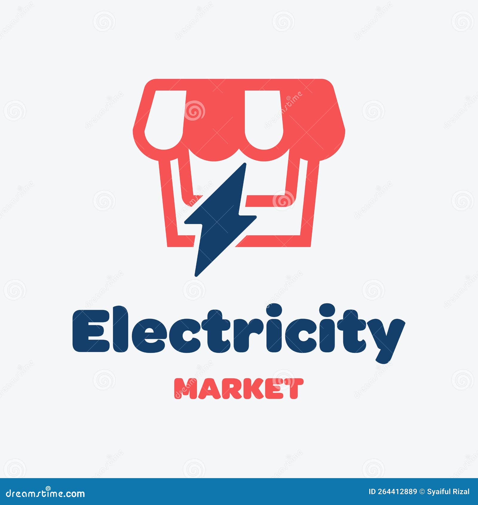 Market Logo Electricity stock illustration. Illustration of fast