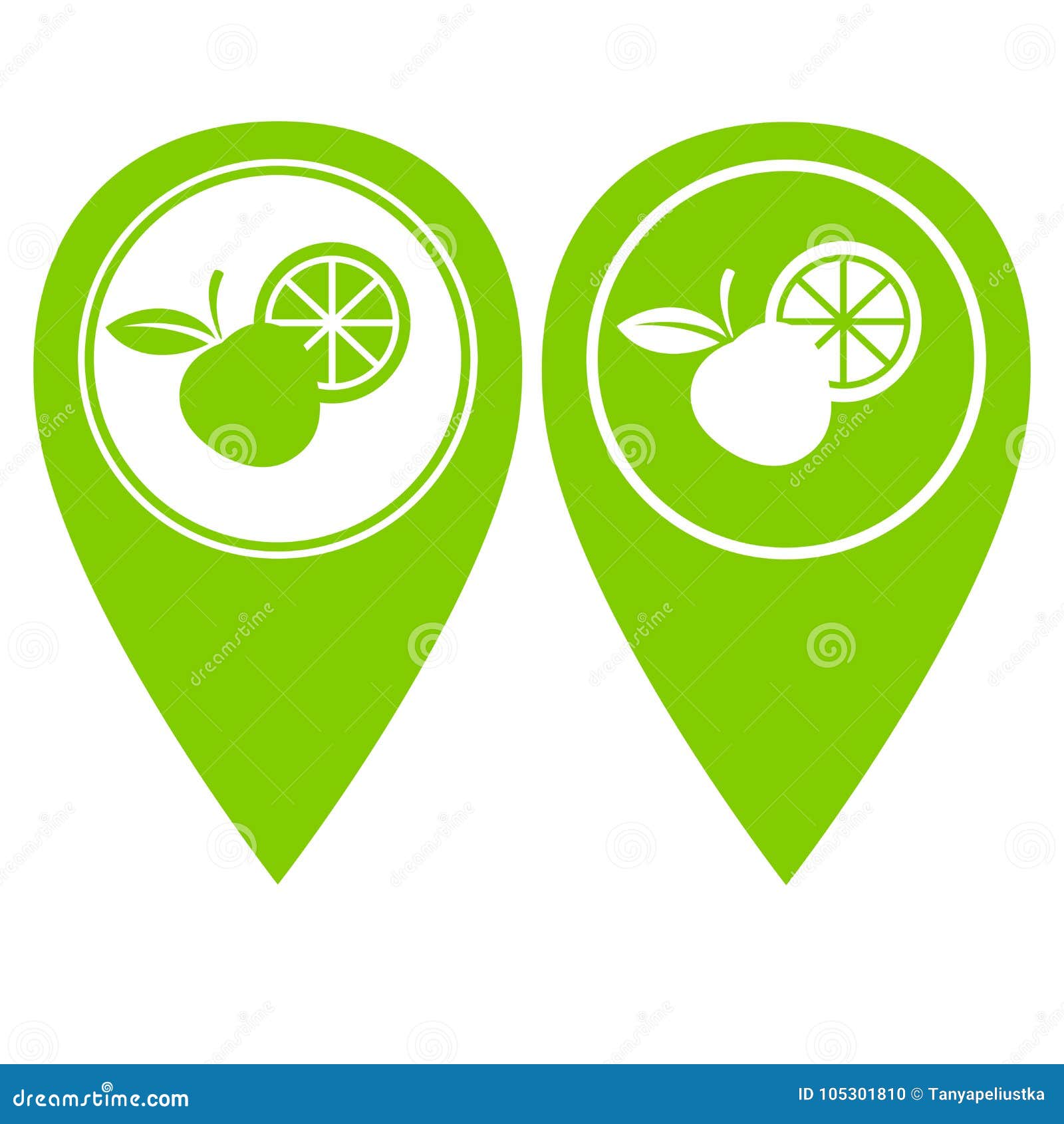 market place pin pointer in two color version