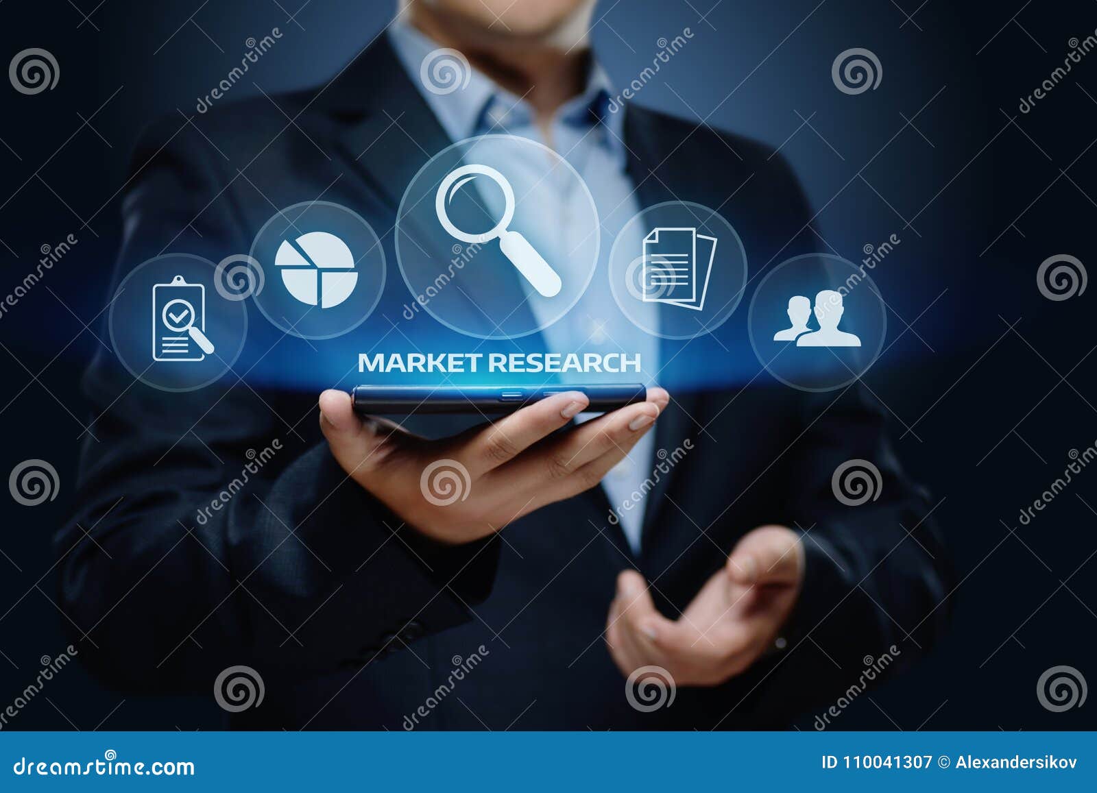 Market Research Marketing Strategy Business Technology Internet Concept ...