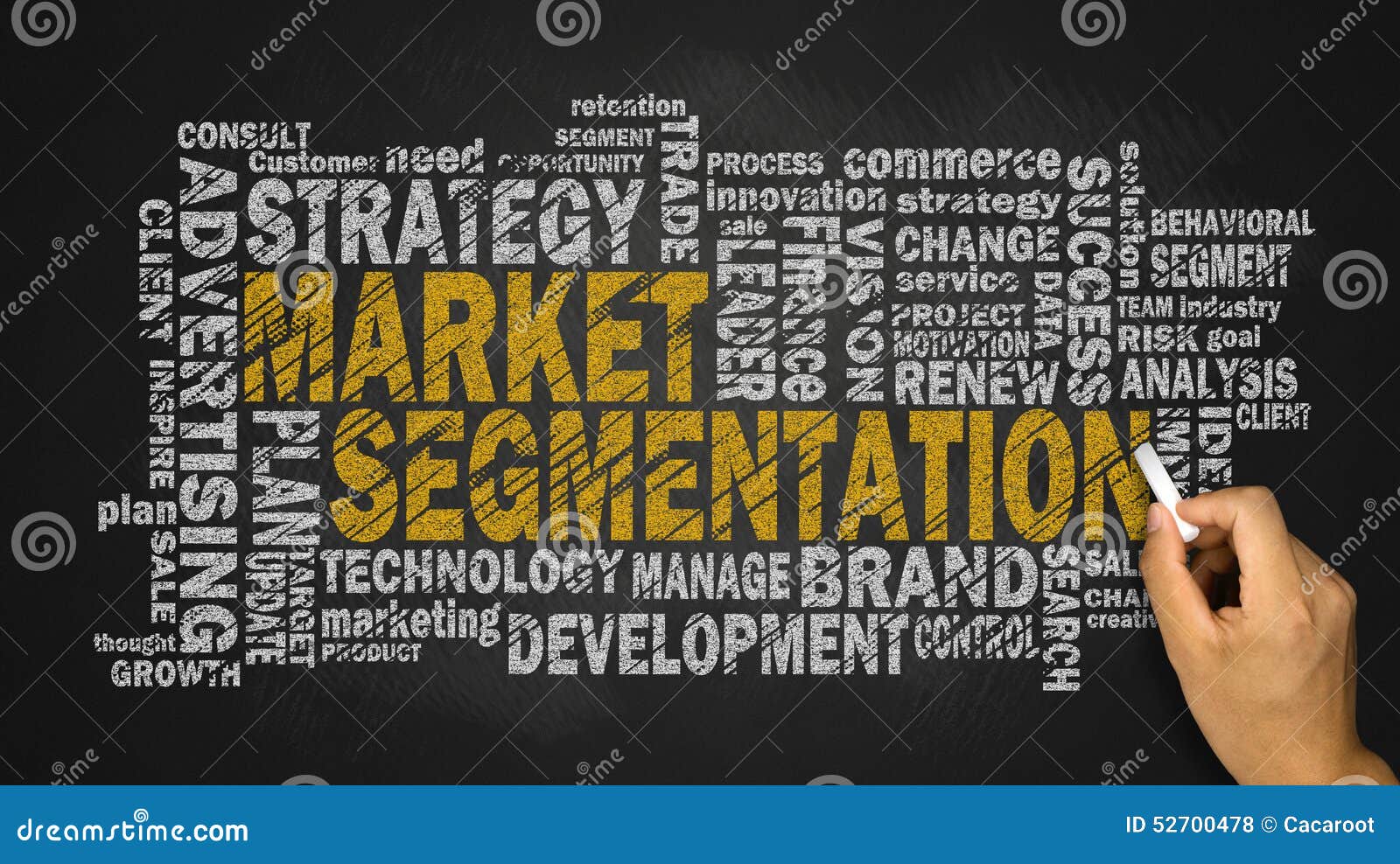 market segmentation word cloud