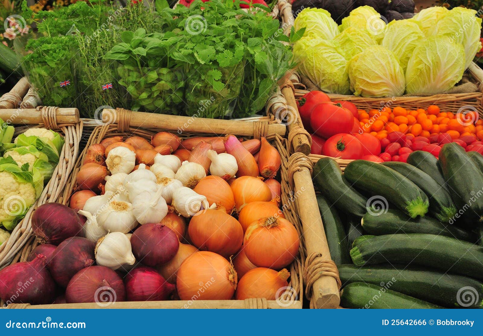 market stall vegetables