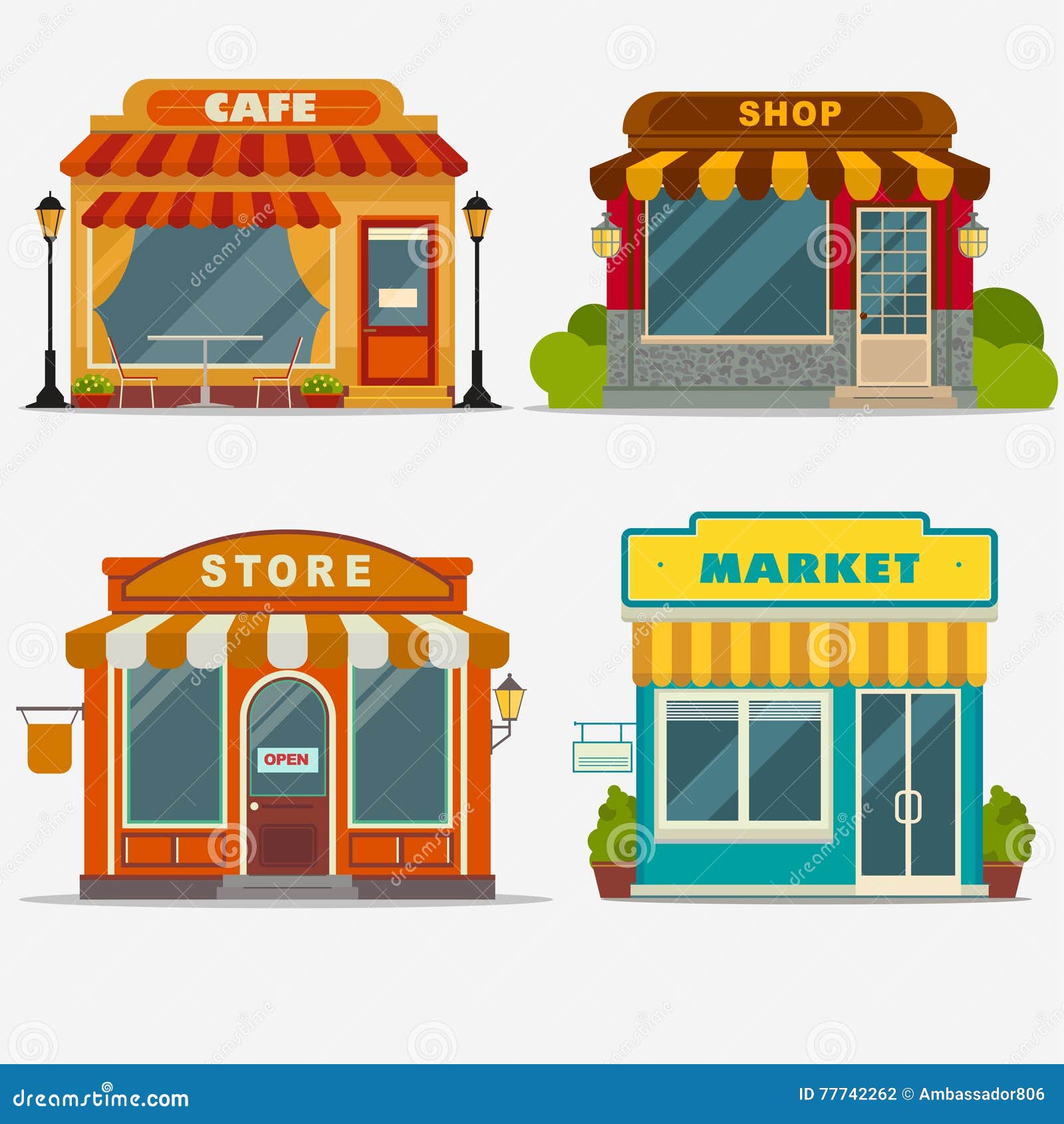 market, street shop, small store front