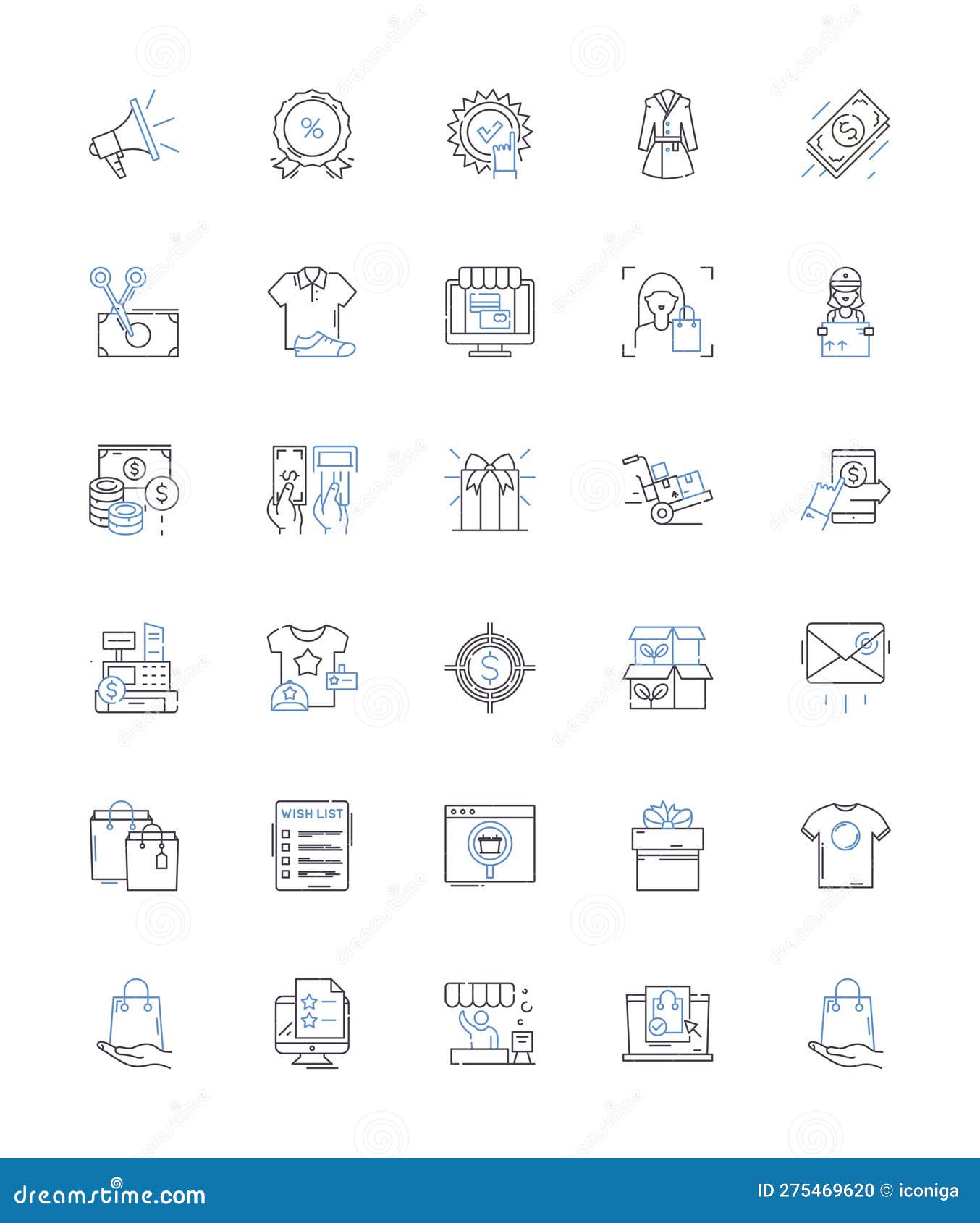 market technology line icons collection. innovation, disruption, e-commerce, cryptocurrency, automation, cloud, big data