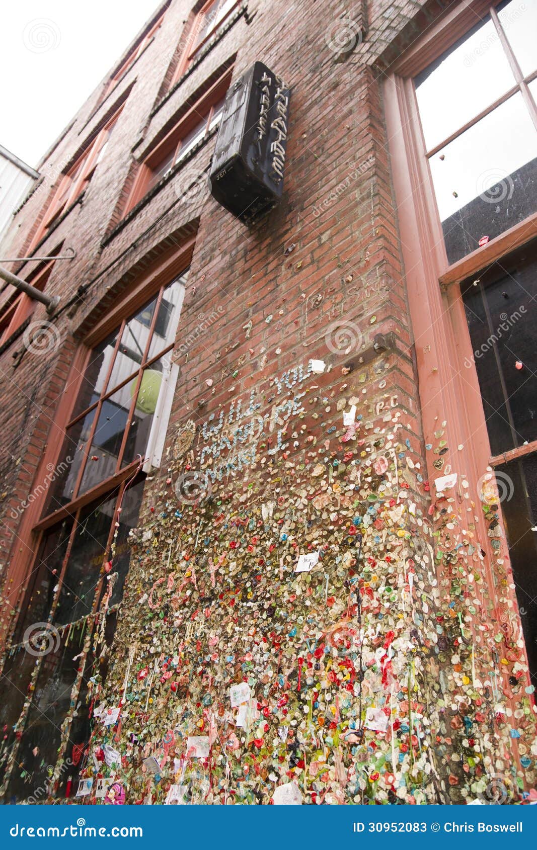 Market Theatre In Post  Alley  Gum Wall Seattle  Washington 