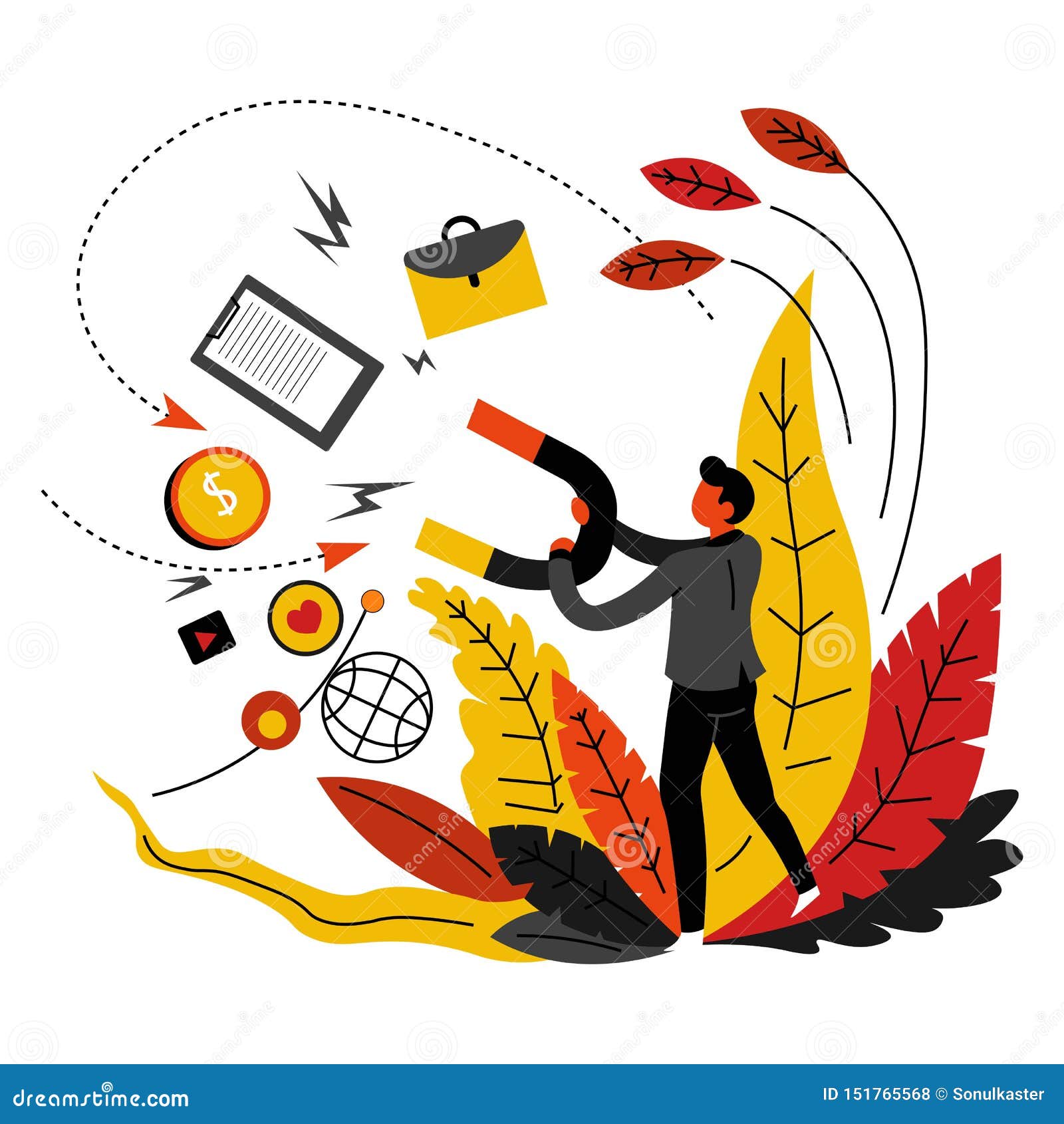 marketing abstract concept mass media resources and global network