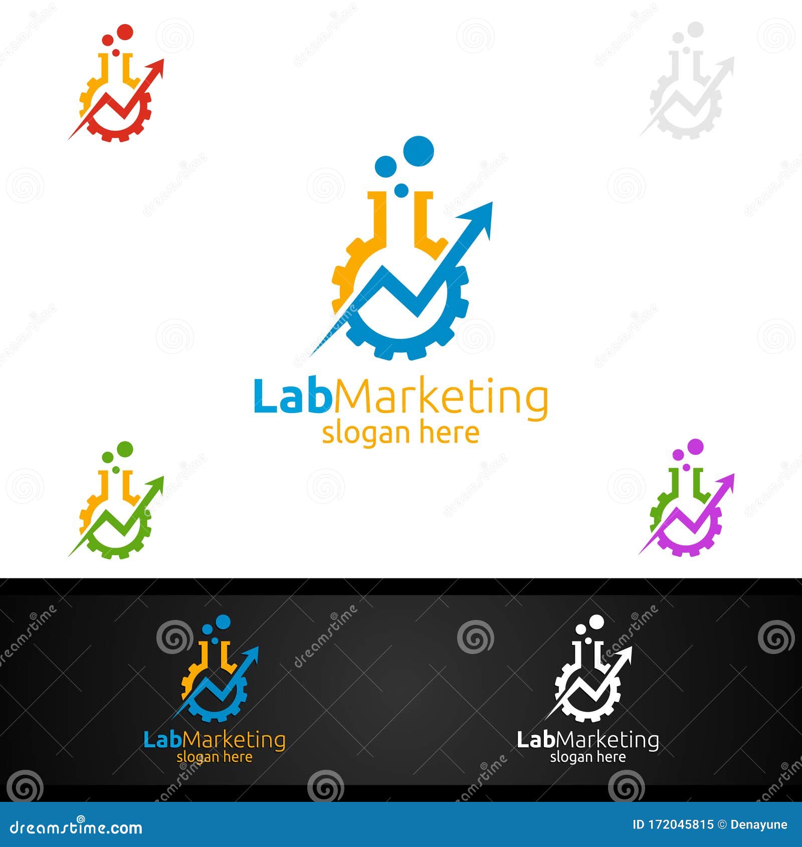 Lab Marketing Financial Advisors Logo Design Template Icon Stock Vector