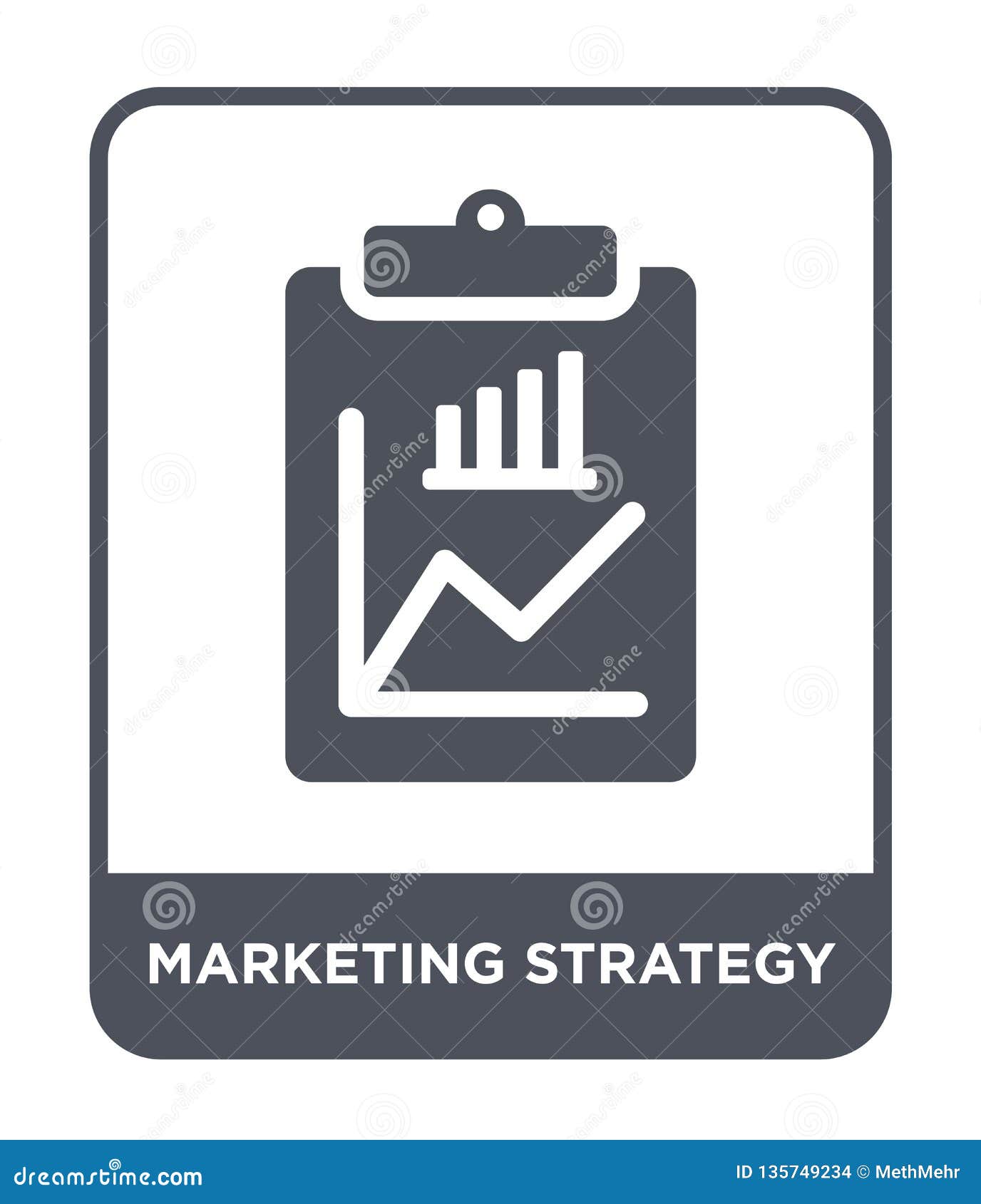marketing strategy icon in trendy  style. marketing strategy icon  on white background. marketing strategy 