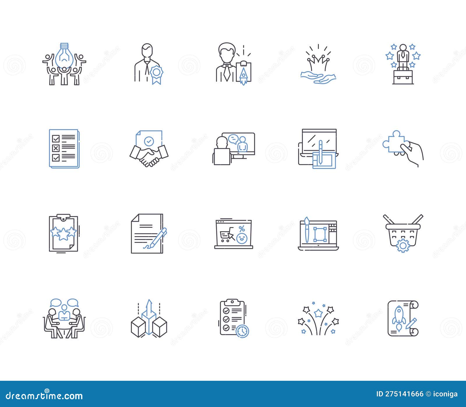 marketing strategy outline icons collection. brand, promotion, advertising, targeting, positioning, segmentation