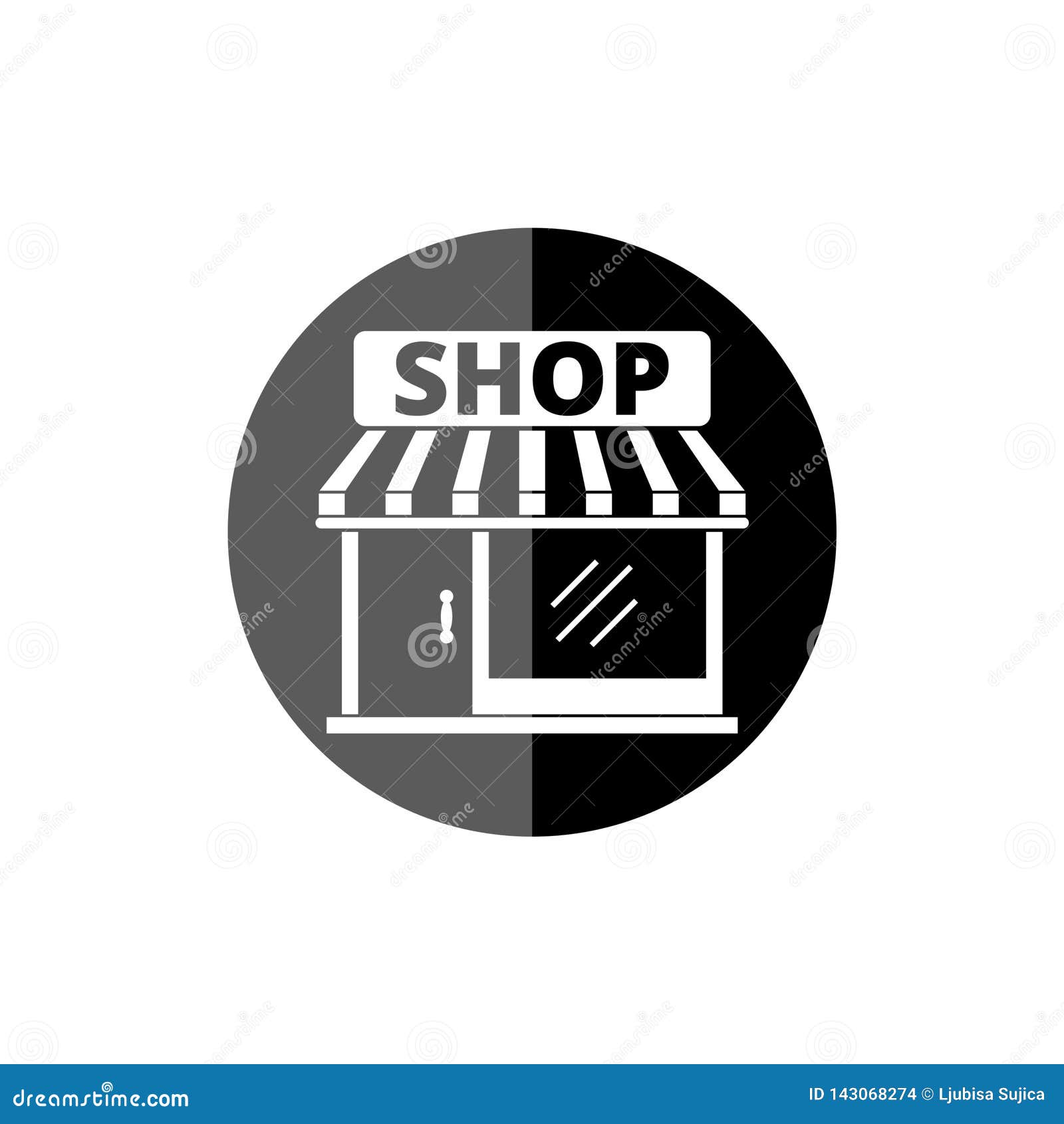 Marketplace Icon Premium Style Design Store Icon Shop Icon Stock Vector Illustration Of Flat Front 143068274