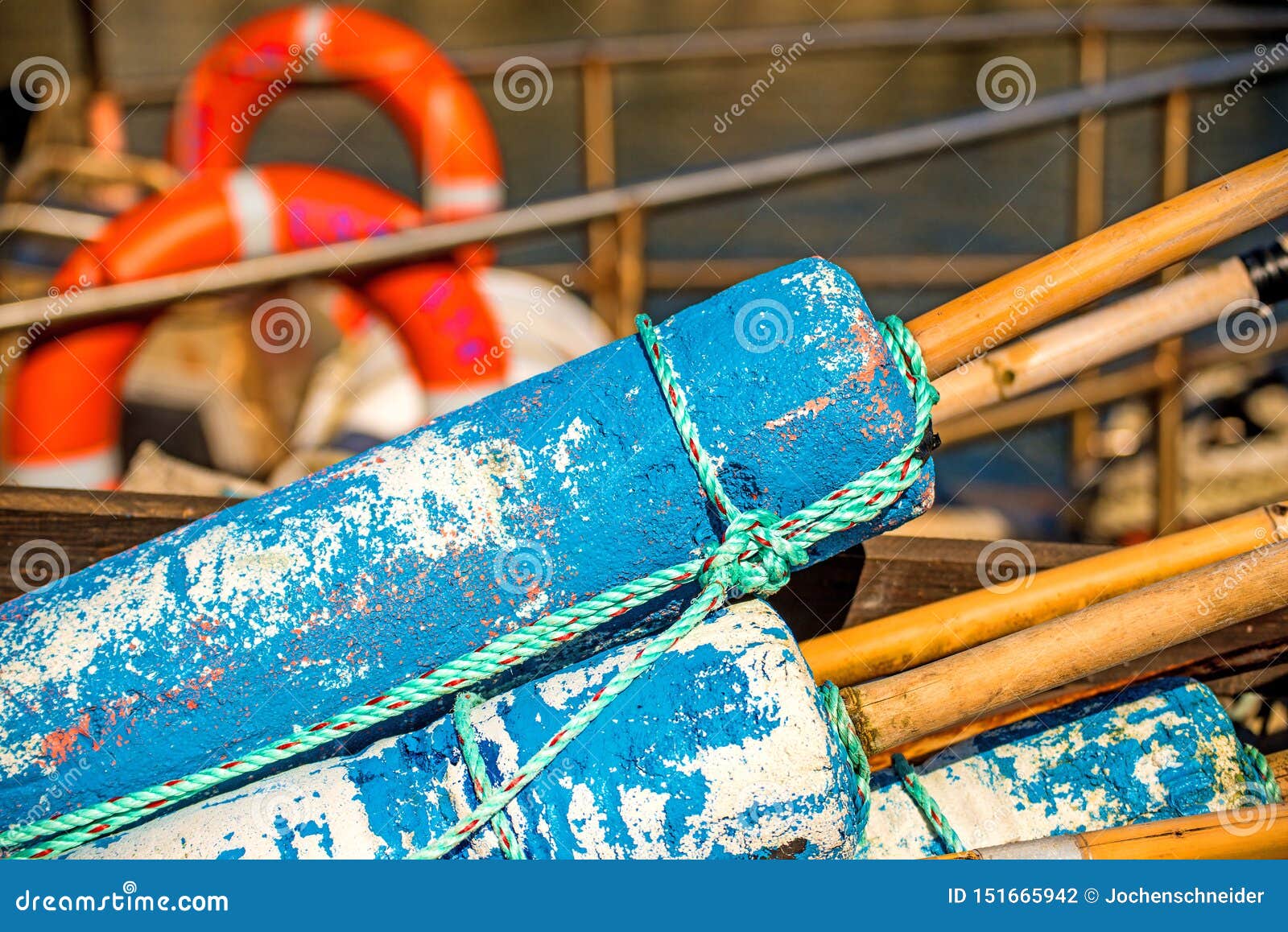 Marking Buoys in a Polish Seaport Stock Photo Image of fish, cutter