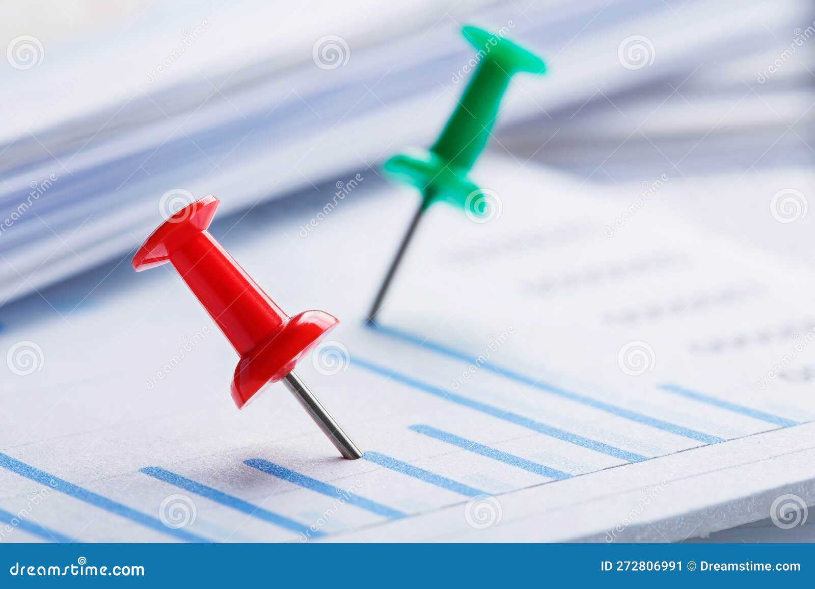 Marking Financial Chart by Pins.Share Listing and Checking Financial