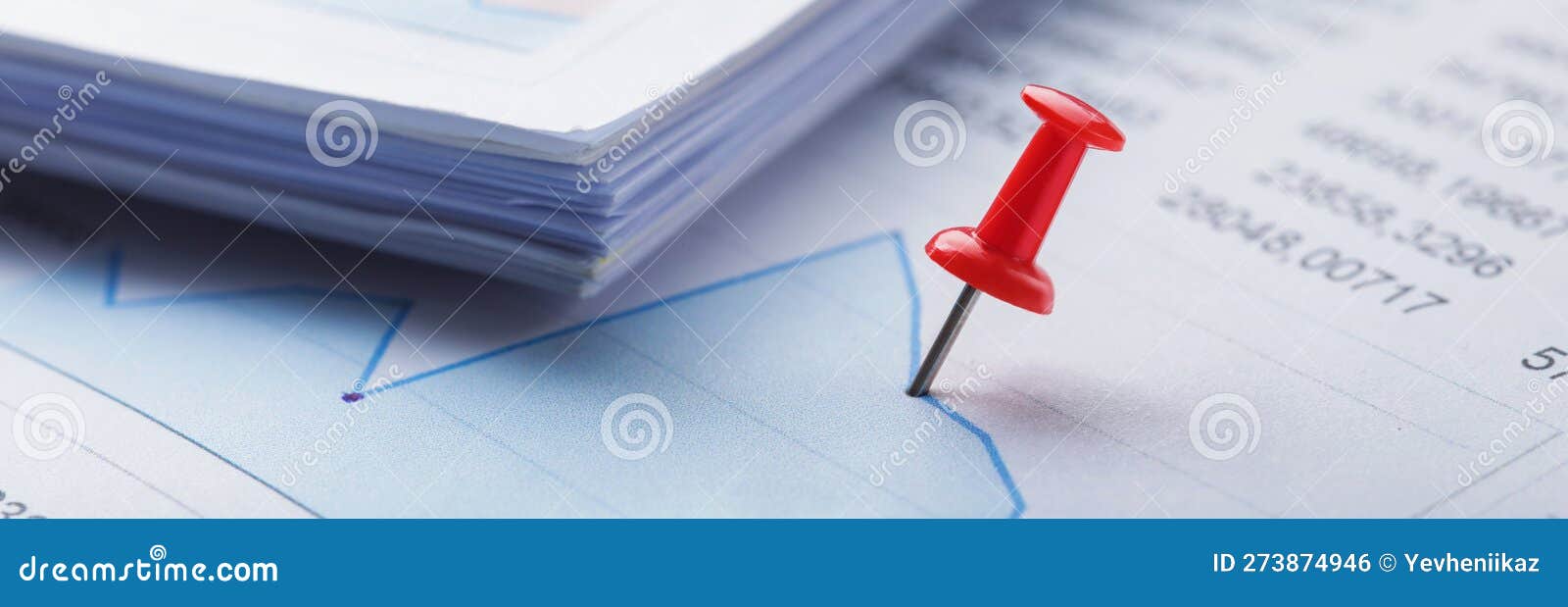 Marking Financial Chart by Pins.Share Listing and Checking Financial