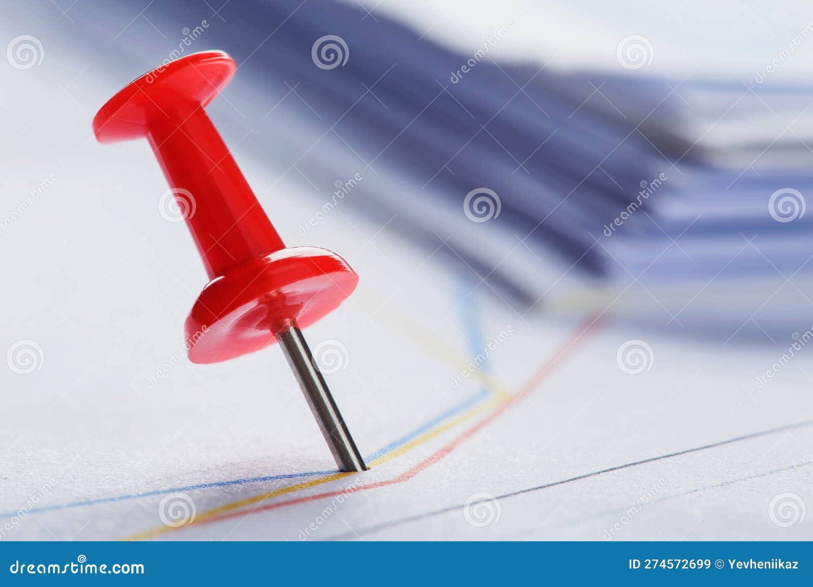 Marking Financial Chart by Pins.Share Listing and Checking Financial