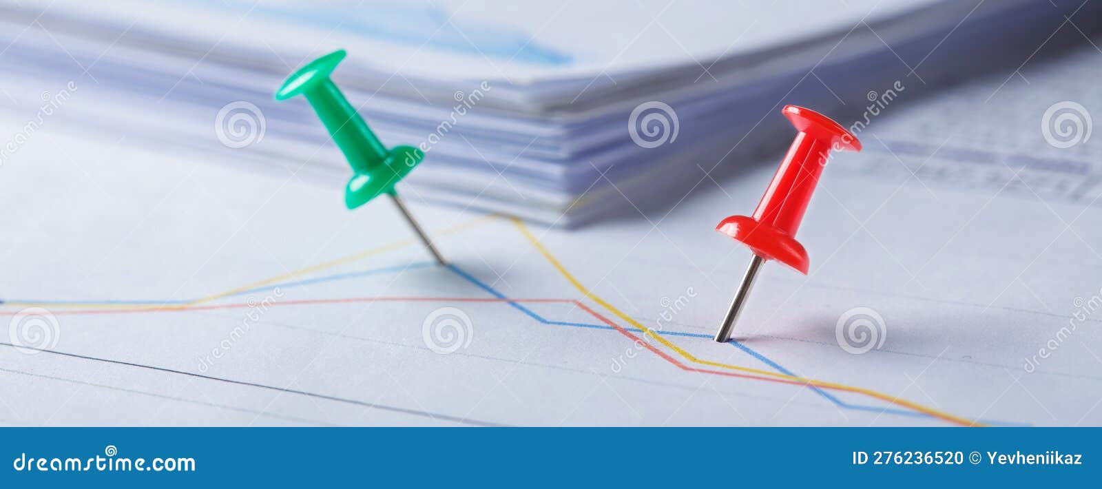 Marking Financial Chart by Pins.Share Listing and Checking Financial