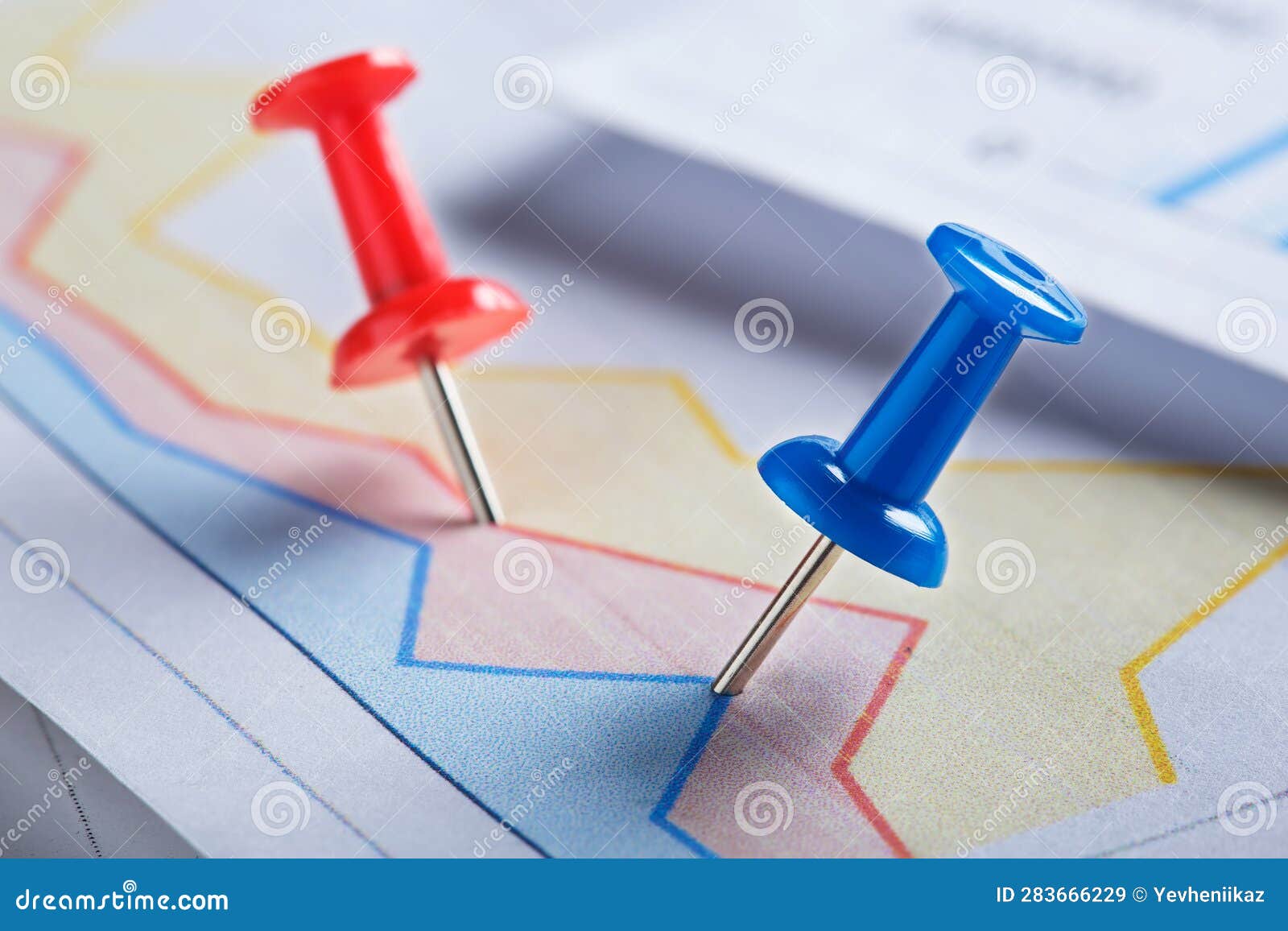 Marking Financial Chart by Pins.Share Listing and Checking Financial