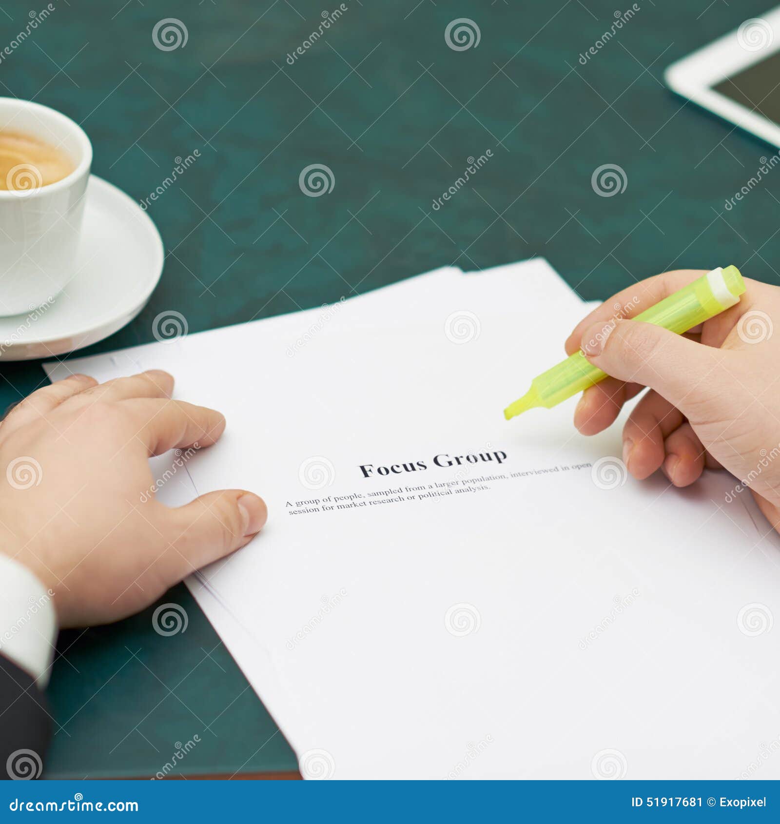 Marking Words in a Focus Group Definition Stock Image Image of