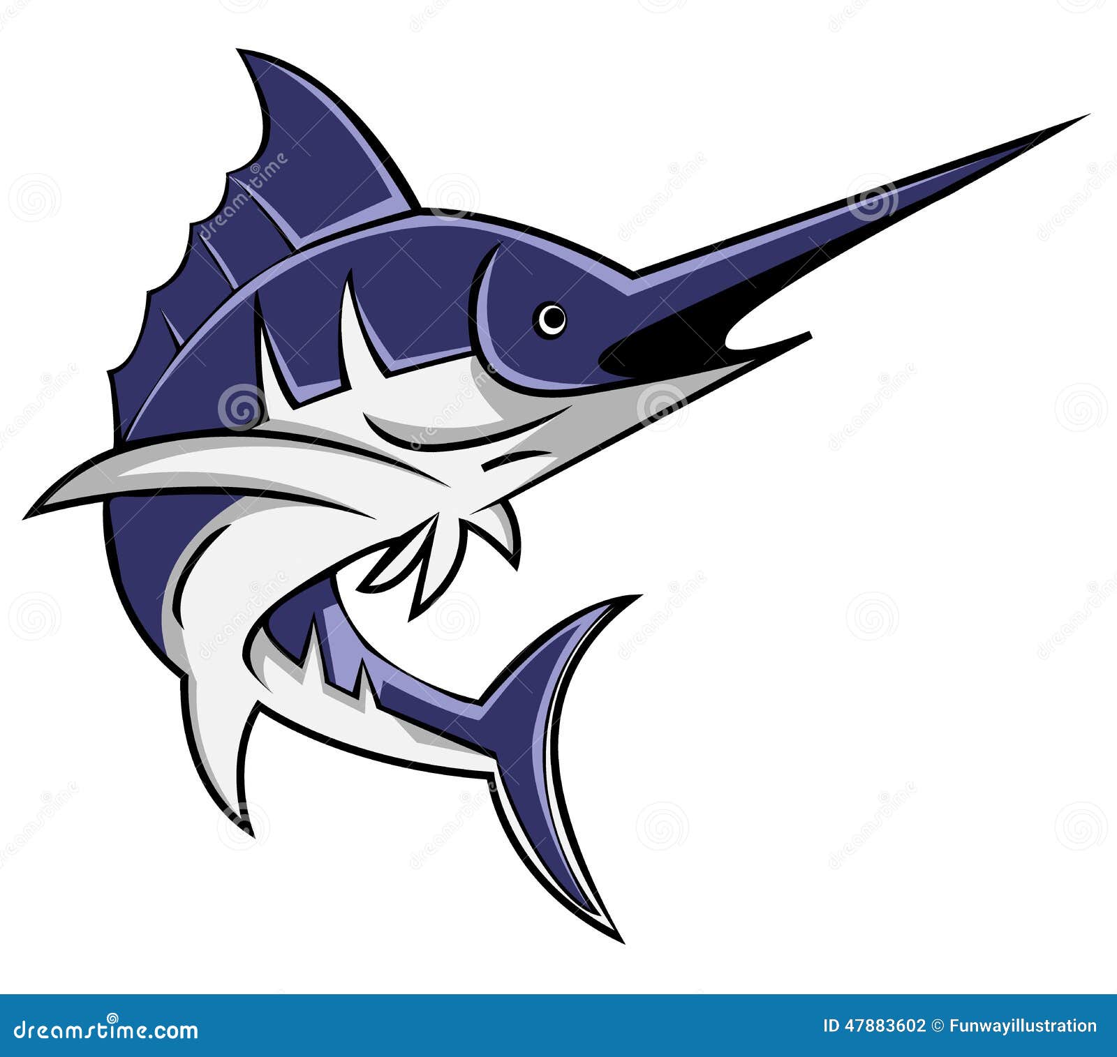 Marlin stock vector. Illustration of sailfish, bill, cheerful 47883602