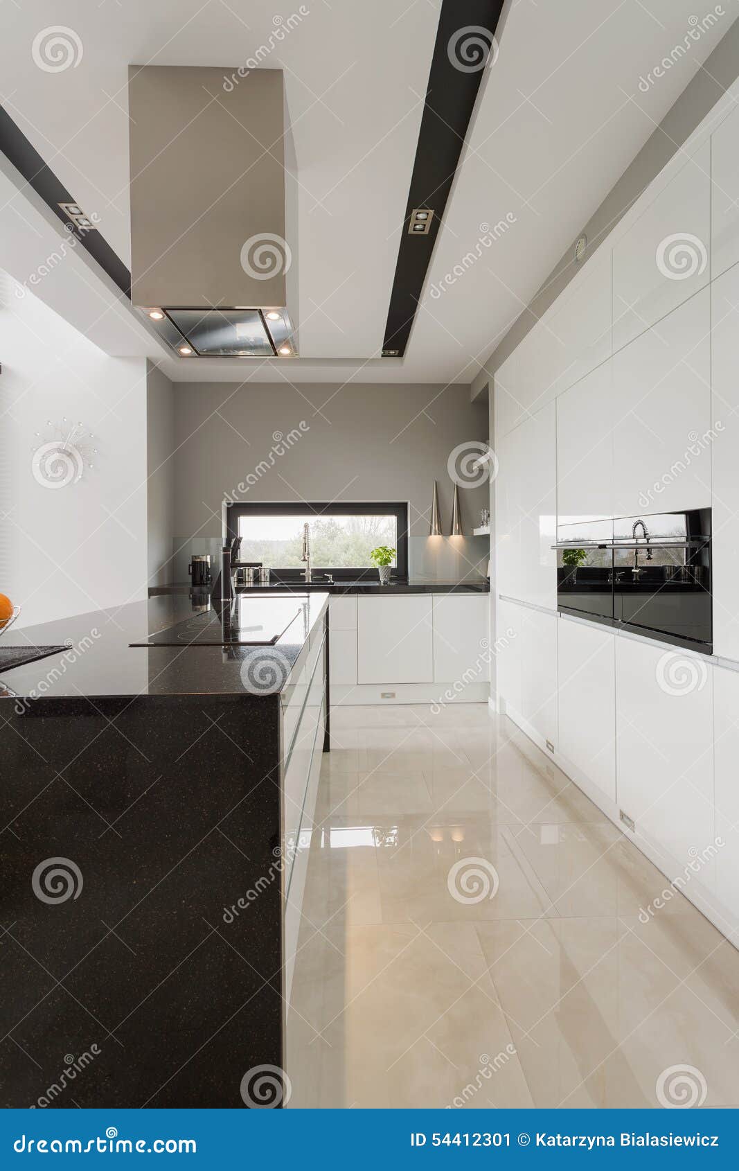 Marmeren vloer in keuken stock foto afbeelding: 54412301