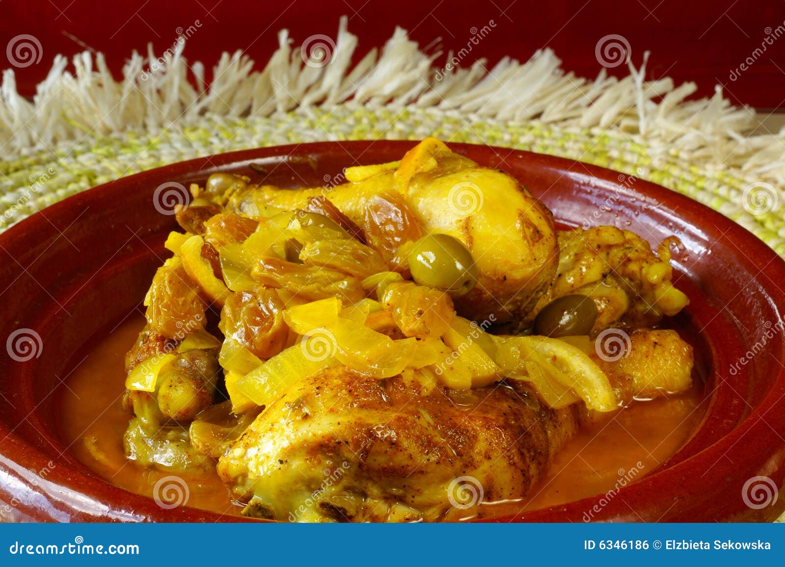 Marokkanisches Huhn stockfoto. Bild von essen, gesund - 6346186