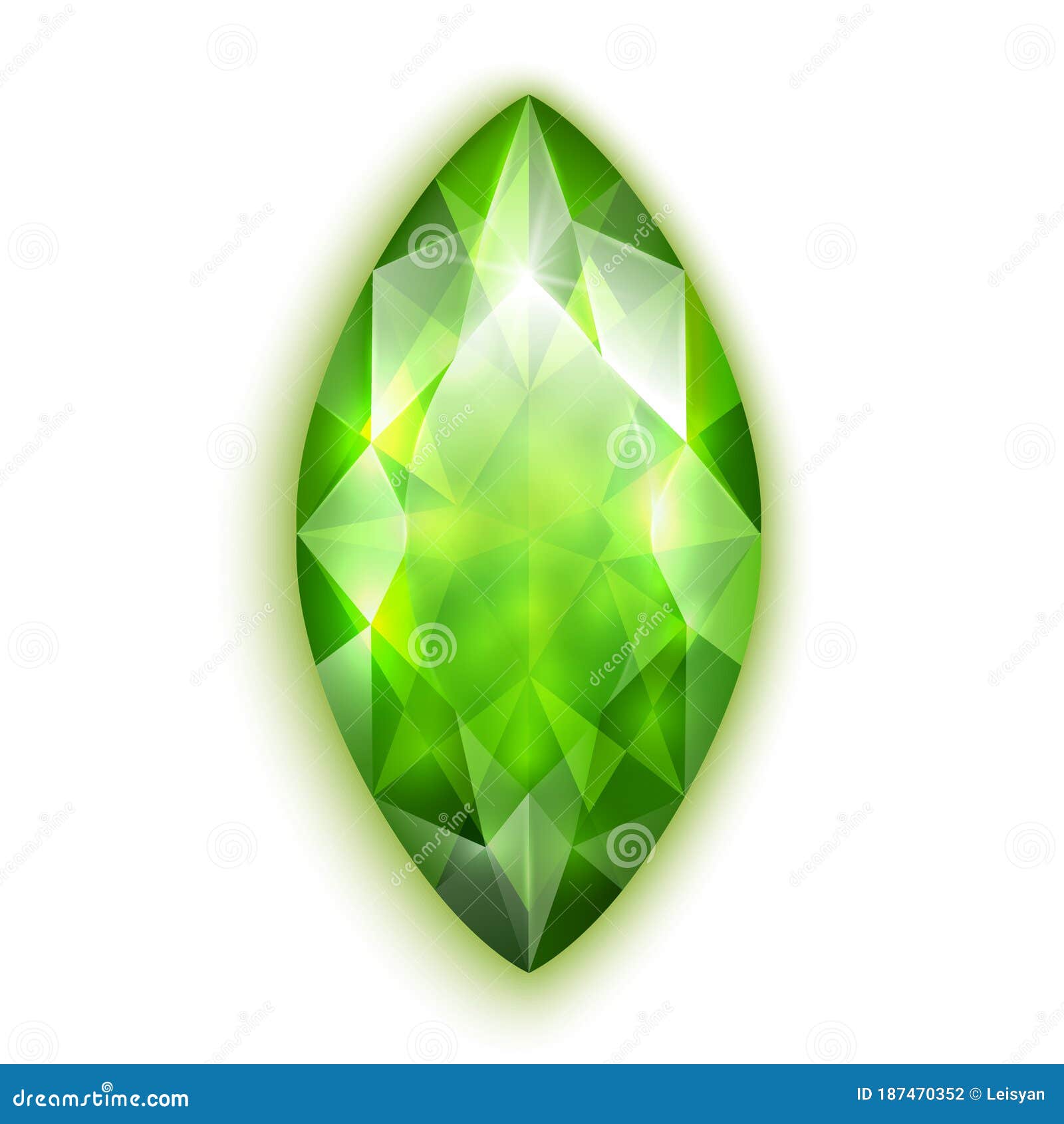 marquise cut emerald - eps10