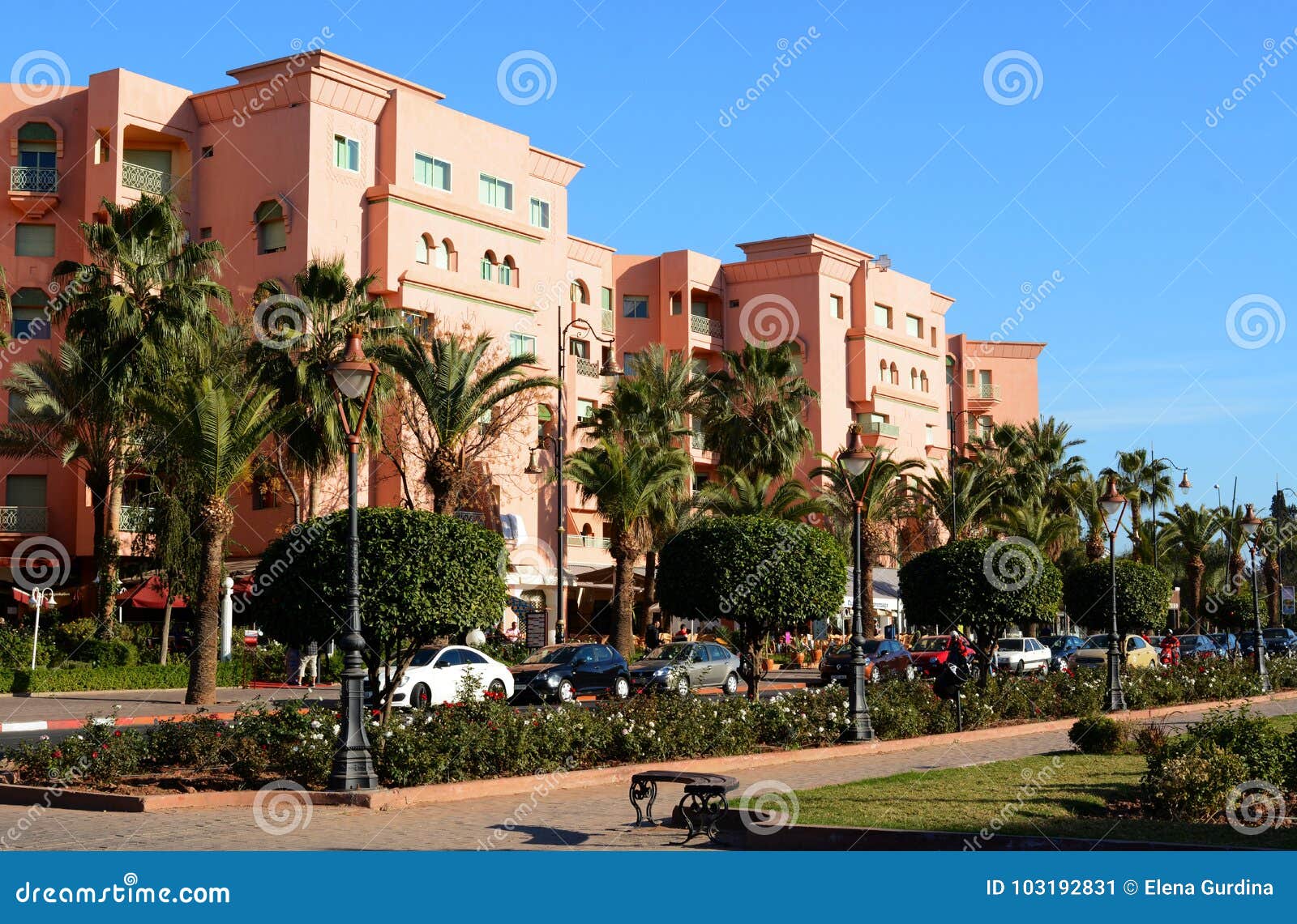 The Avenue Mohammed VI in the City of Marrakesh Editorial Photo - Image