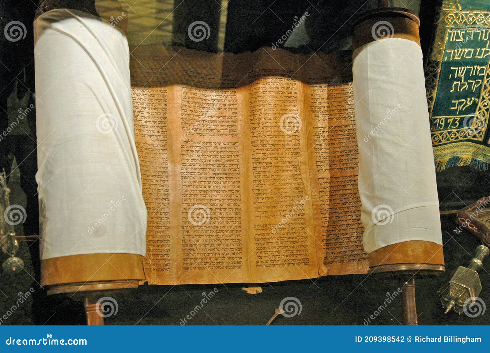 historic koran scroll, dar si sad museum, marrakech, morocco