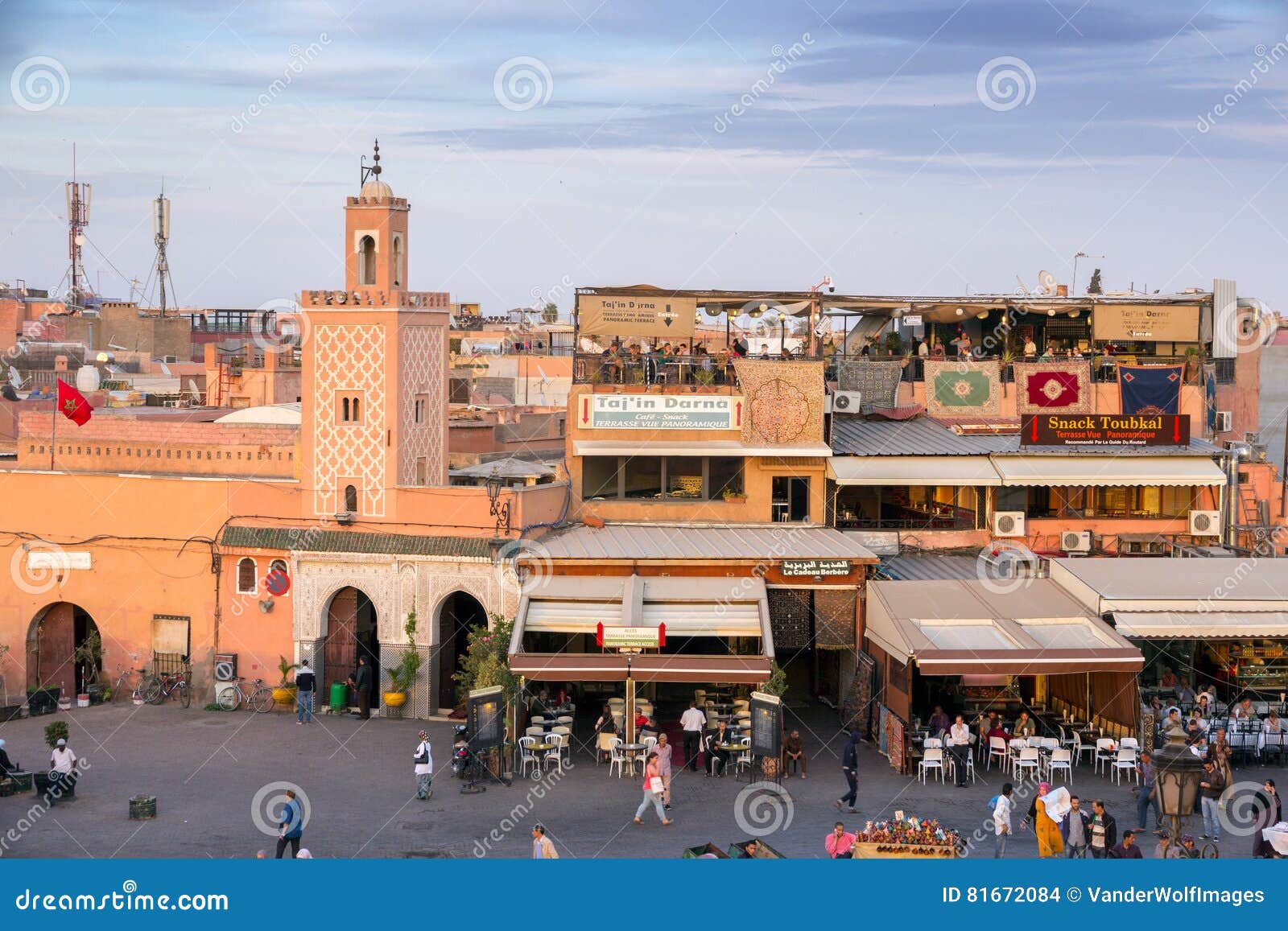 Marrakech Morocco square editorial stock image. Image of building