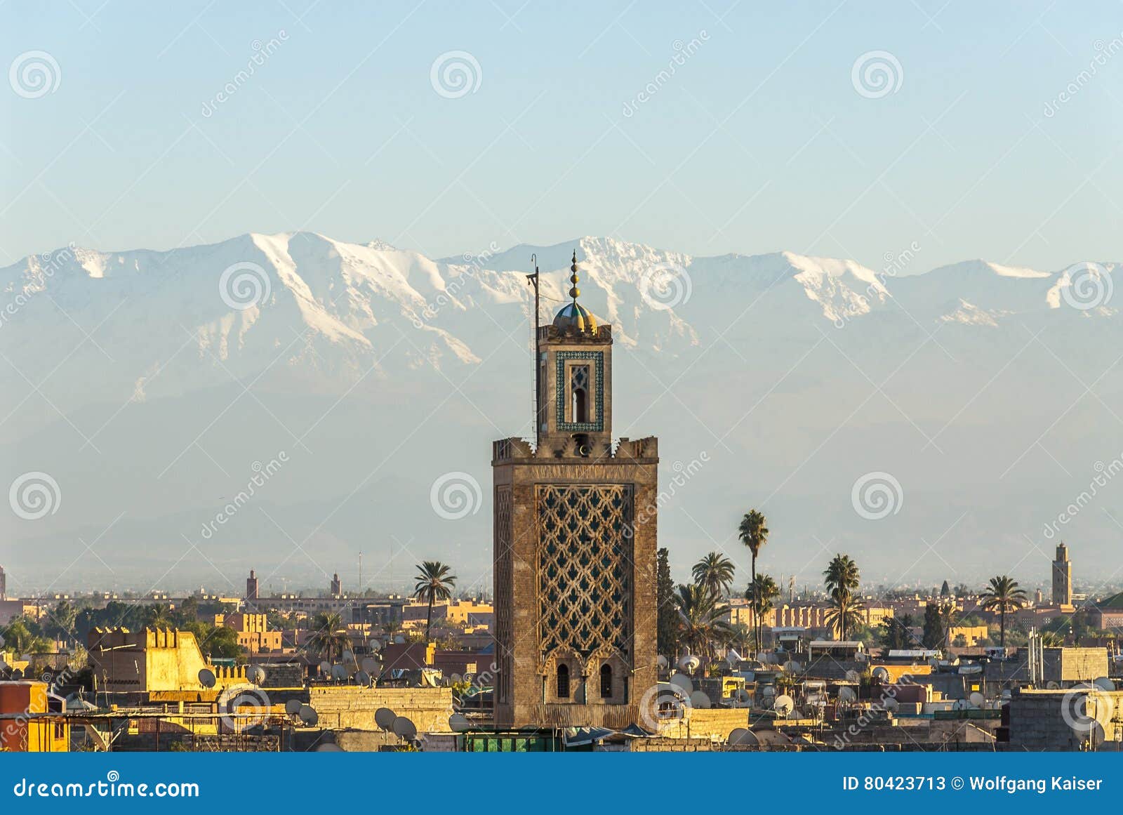 marrakech and atlas mountains in morocco