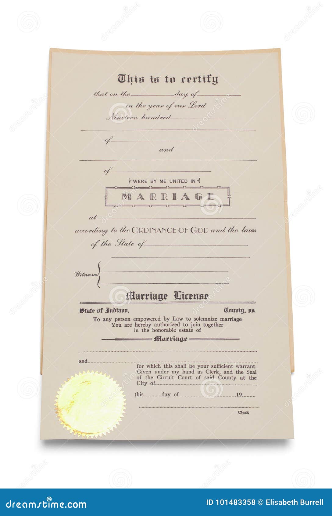 marriage certificate