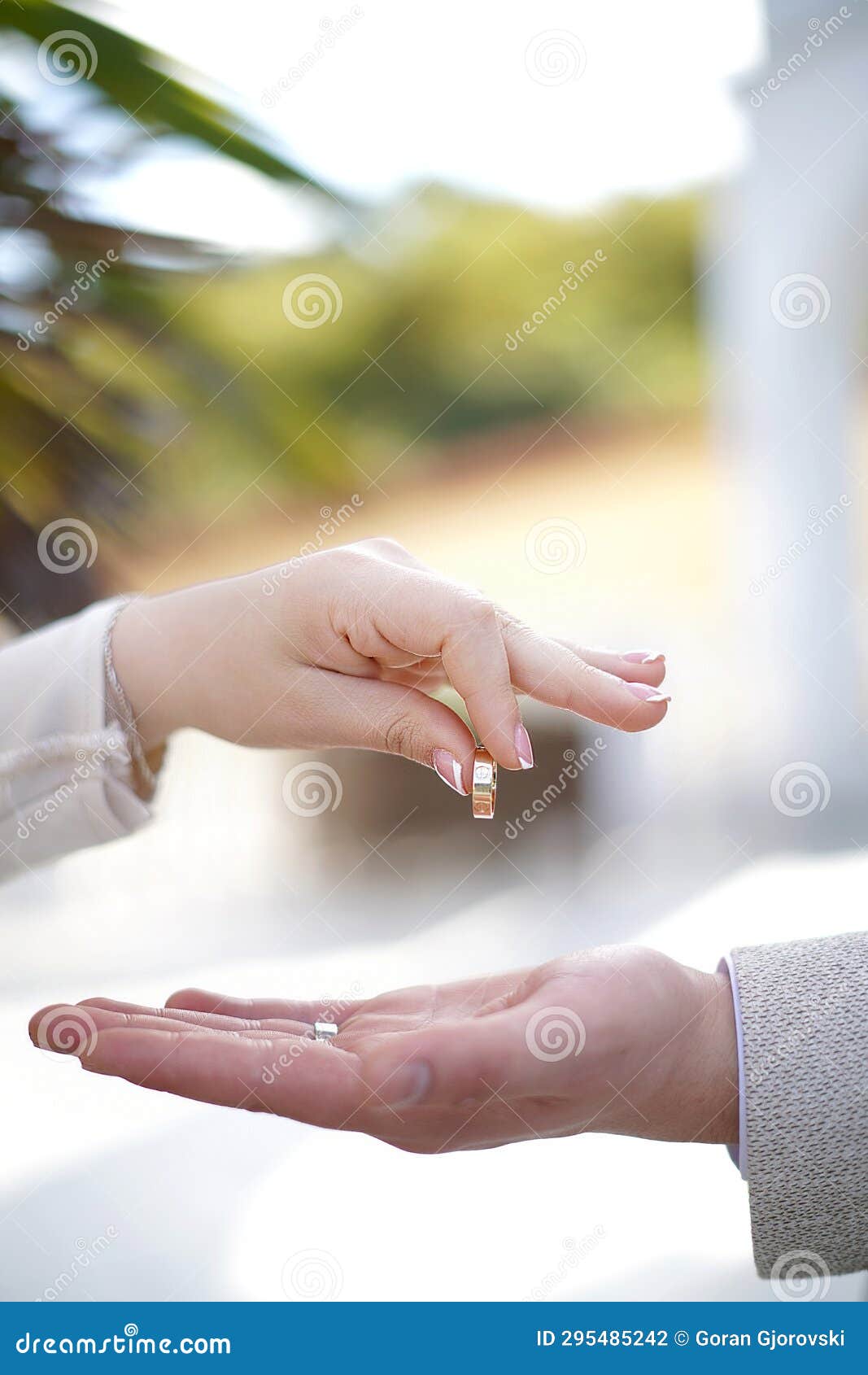 Marriage and divorce rings stock photo. Image of finger 295485242