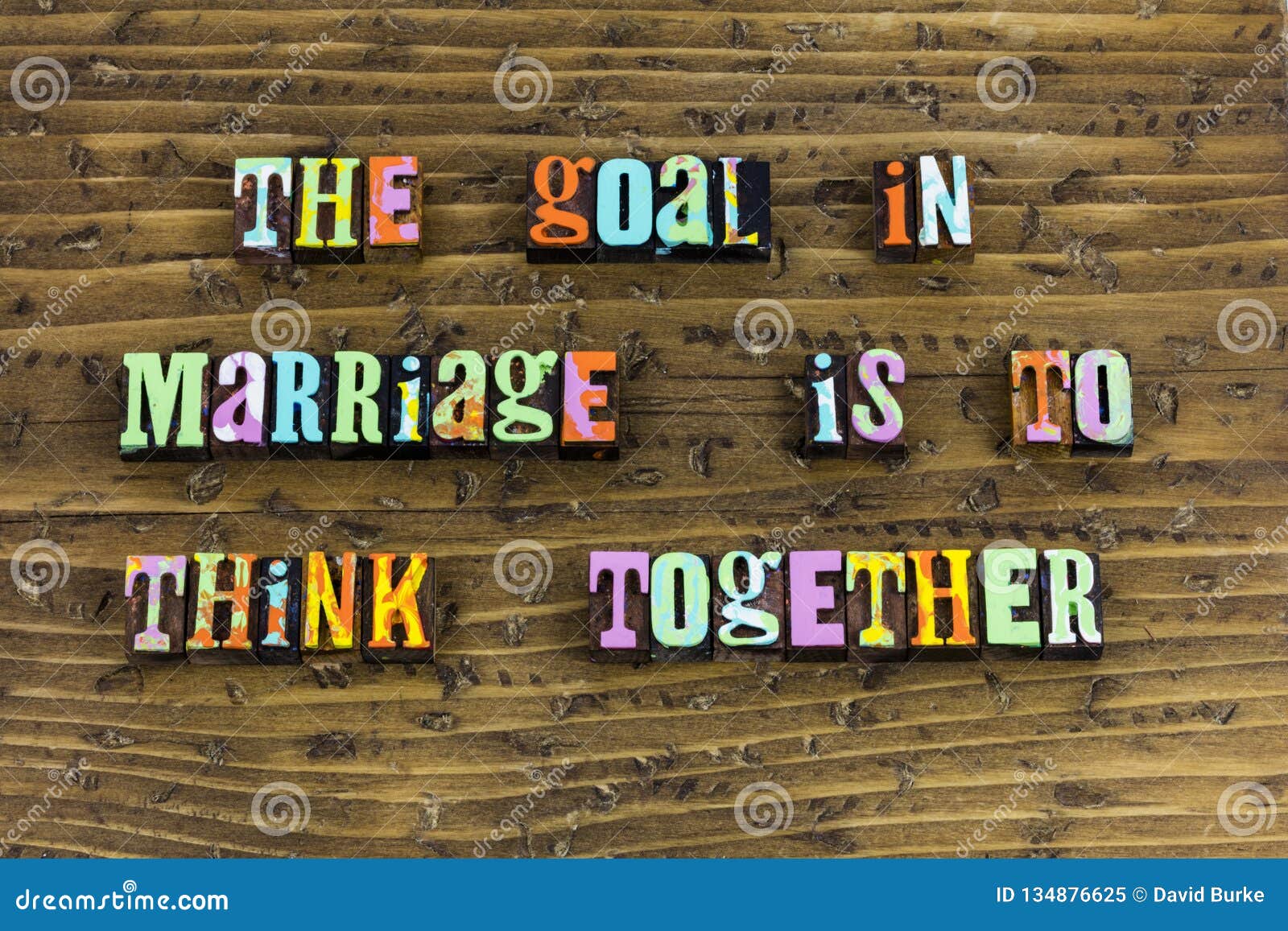 Marriage Goal Together Support Think Stock Image - Image of letters ...