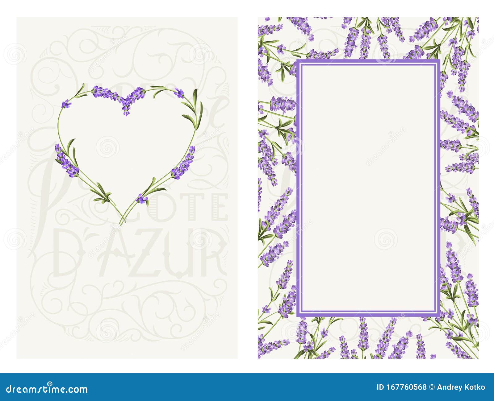 marriage invitation card with text place and flower frame