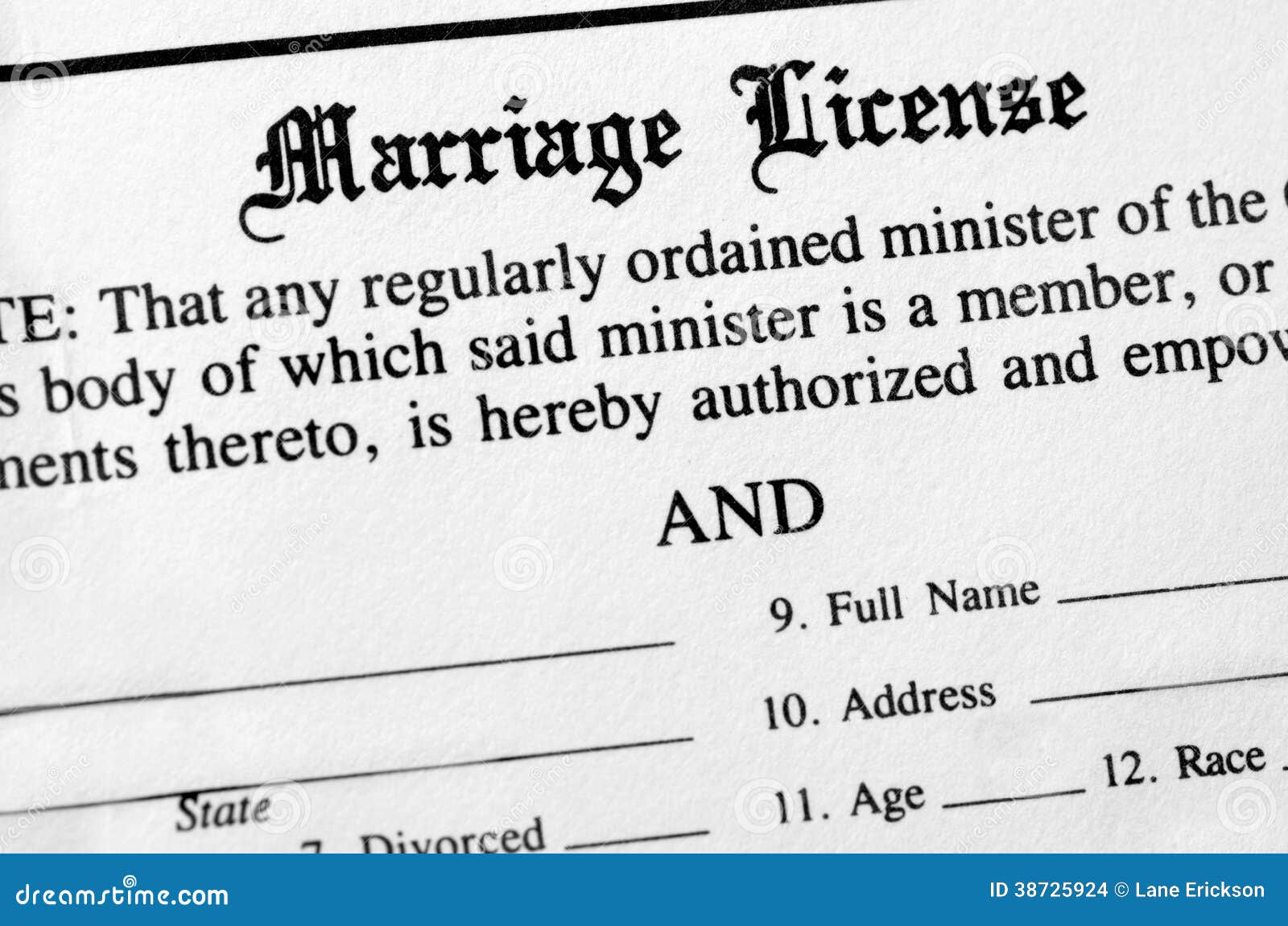 marriage license