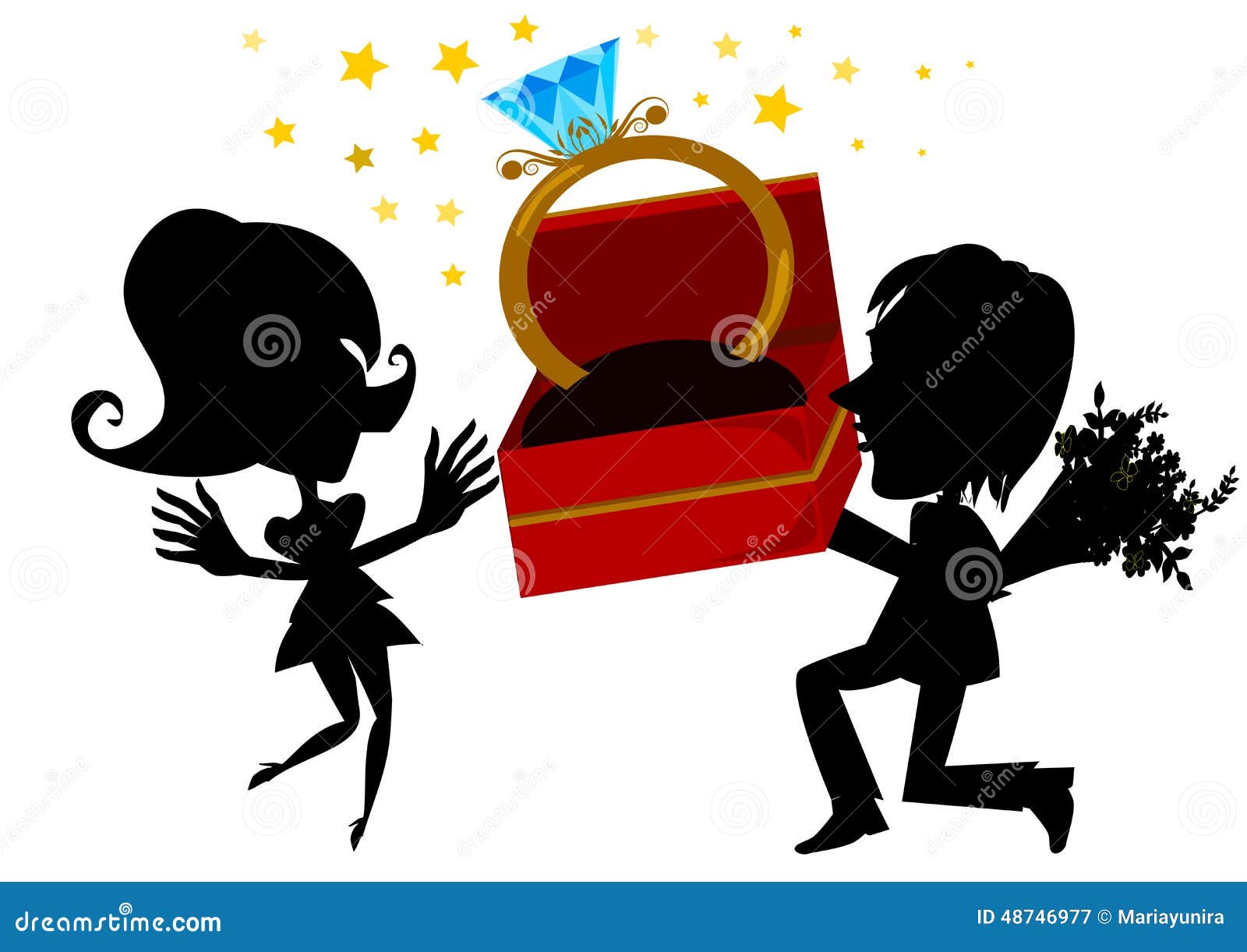 Marriage Proposal stock vector. Illustration of romantic - 48746977