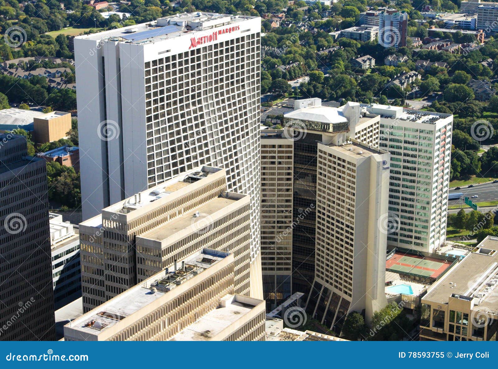Marriott Marquis, Atlanta, Ga. Editorial Image - Image of downtown