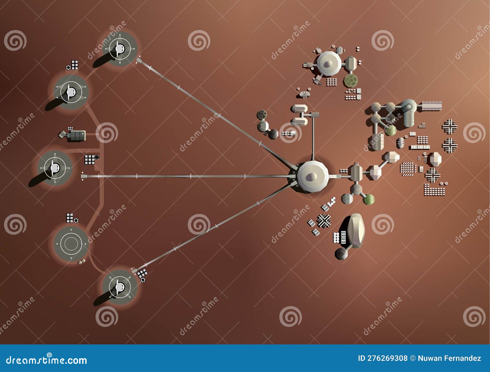 Mars Colony Concept. SpaceX Starship Base. Elon Musk S Vision. Early