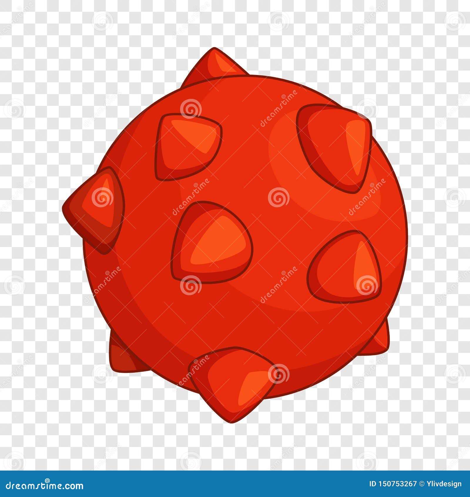 Mars Planet Icon, Cartoon Style Stock Vector - Illustration of orbit