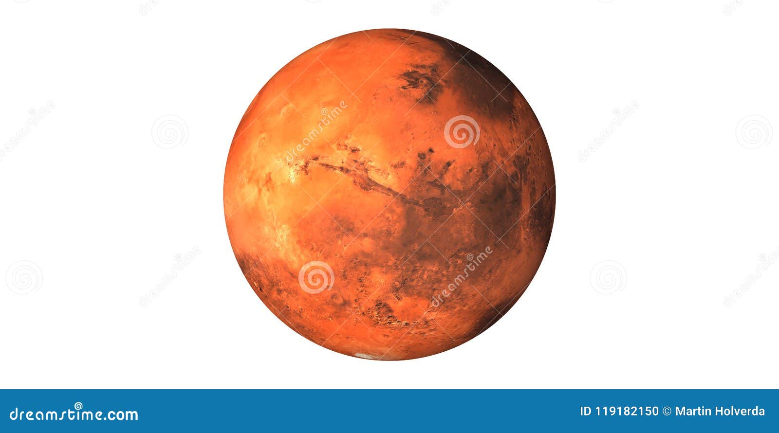 mars planet red seen from space