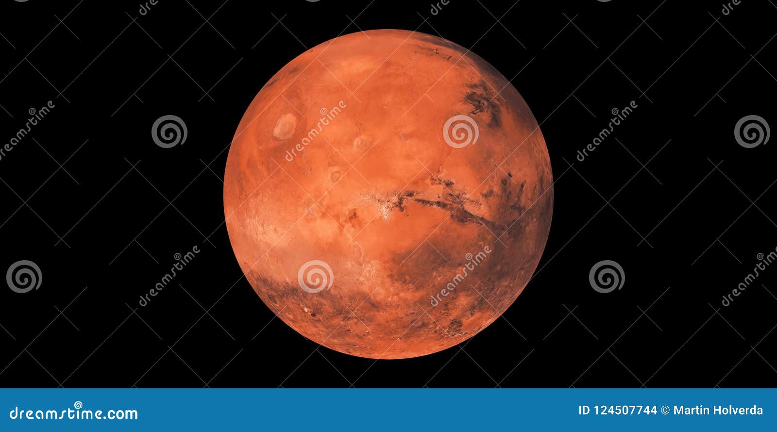 Mars Planet Red Planet Solar System Stock Illustration