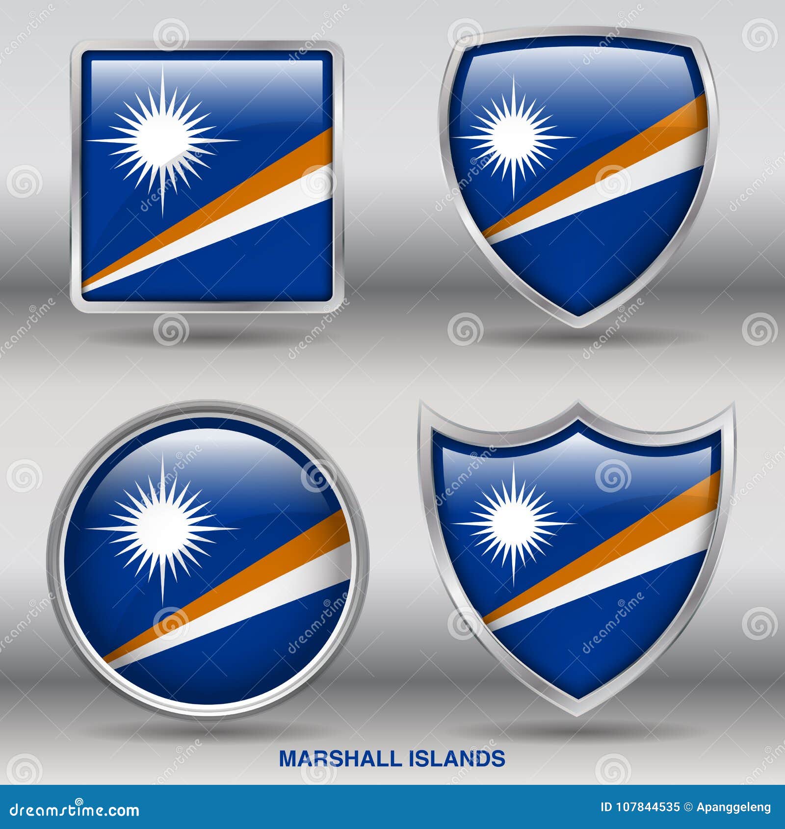Download Marshall Islands Flag In 4 Shapes Collection With Clipping ...