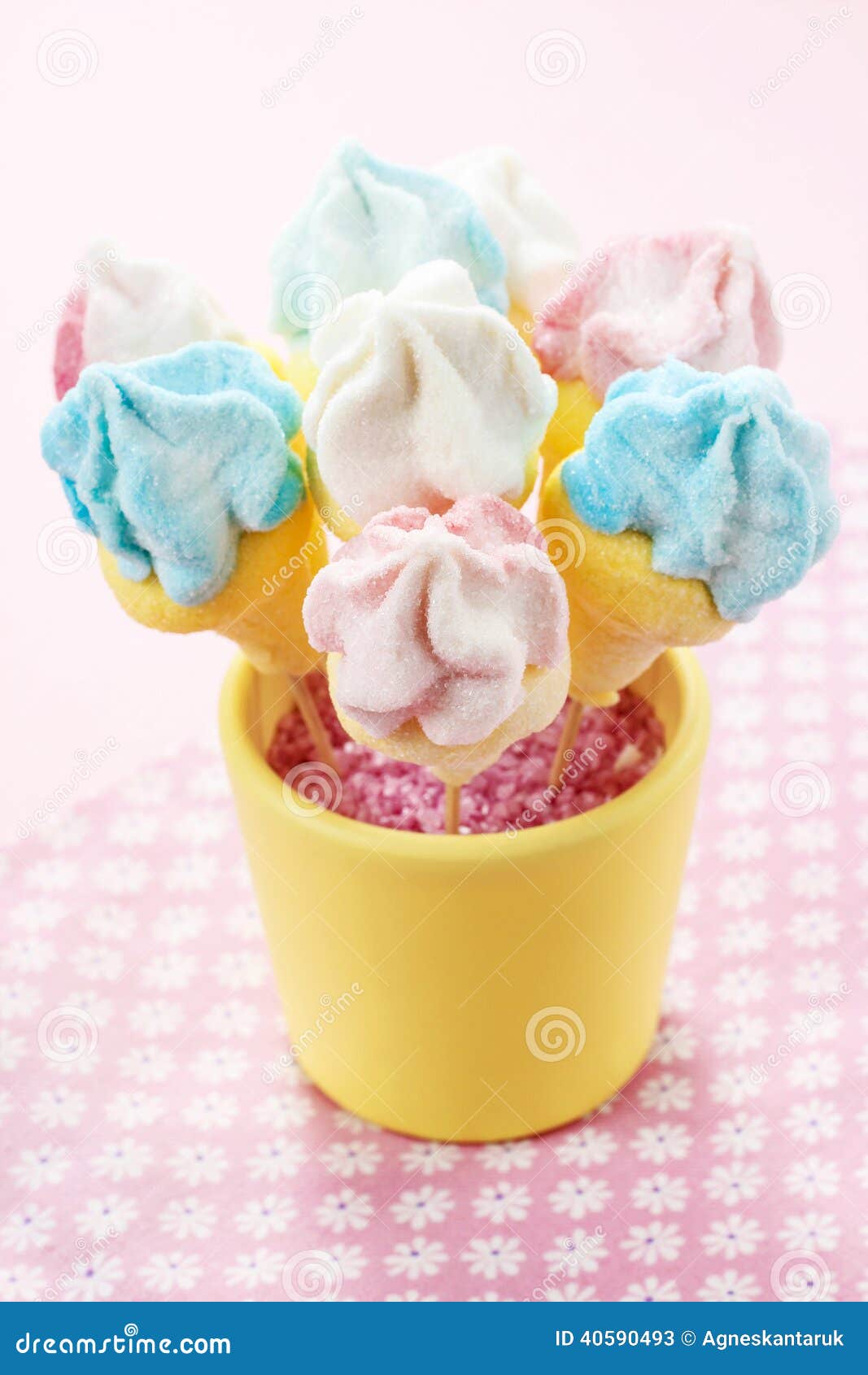 Marshmallow cake pops stock image. Image of anniversary 40590493