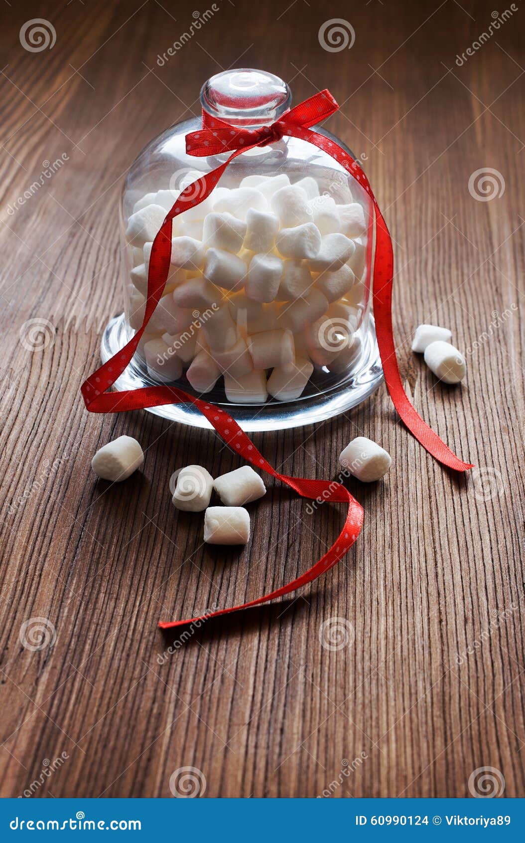 Marshmallow in a glass jar stock photo. Image of candy 60990124