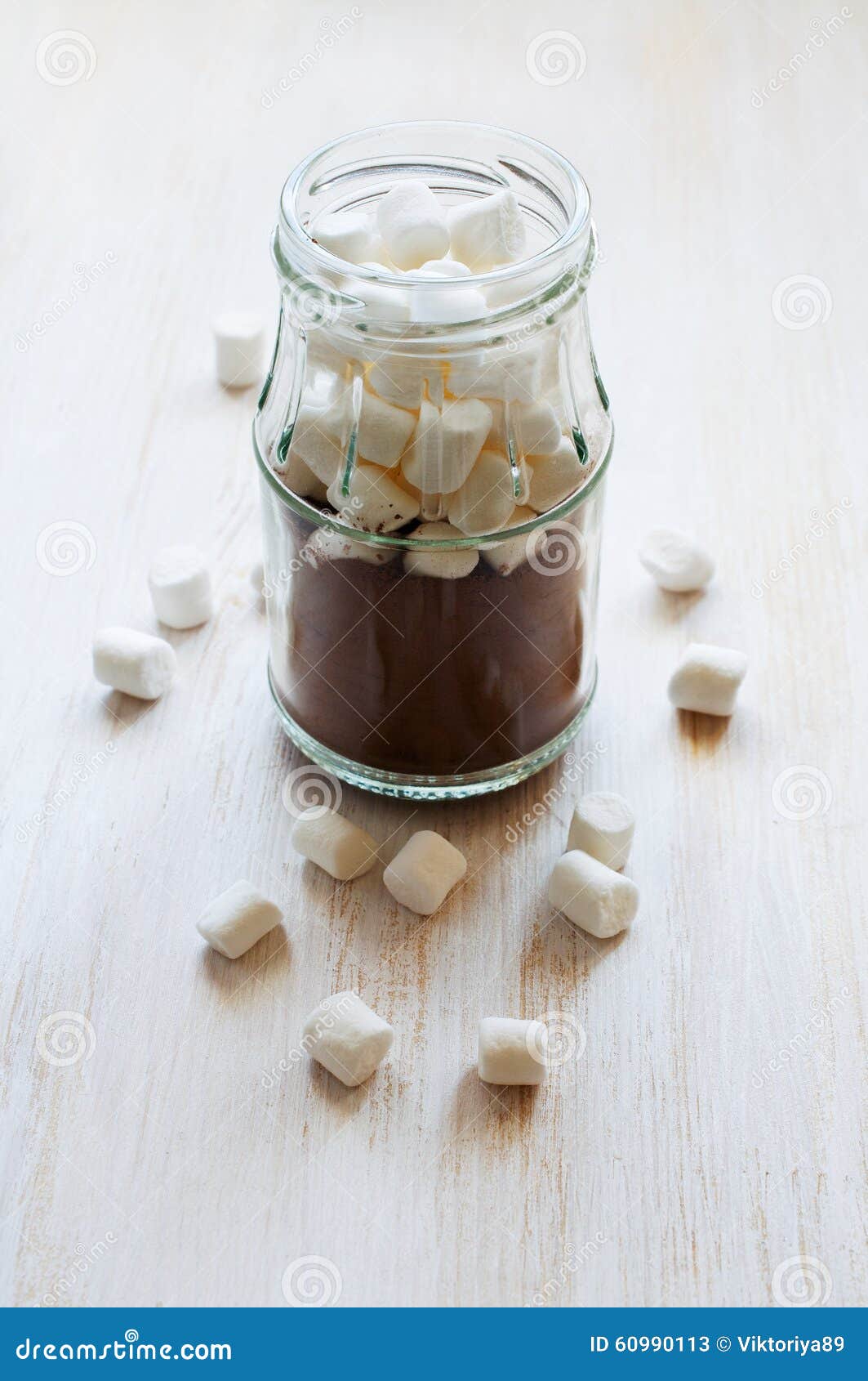 Marshmallow in a glass jar stock image. Image of glass 60990113